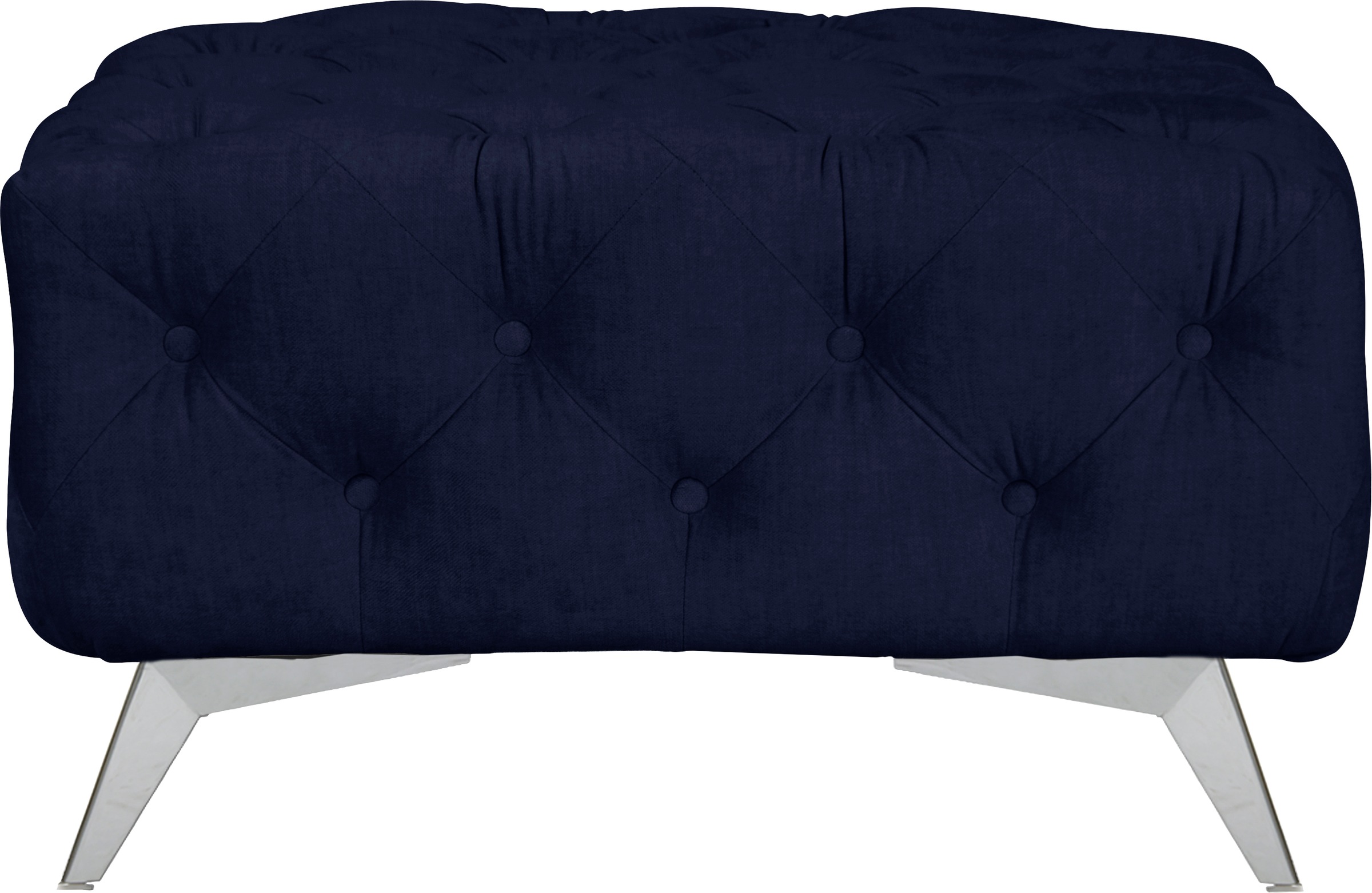 Thumbnail - Home affaire Polsterhocker "Glynis" aufwändige Knopfheftung, moderne Chesterfield Optik, Fußfarbe wählbar