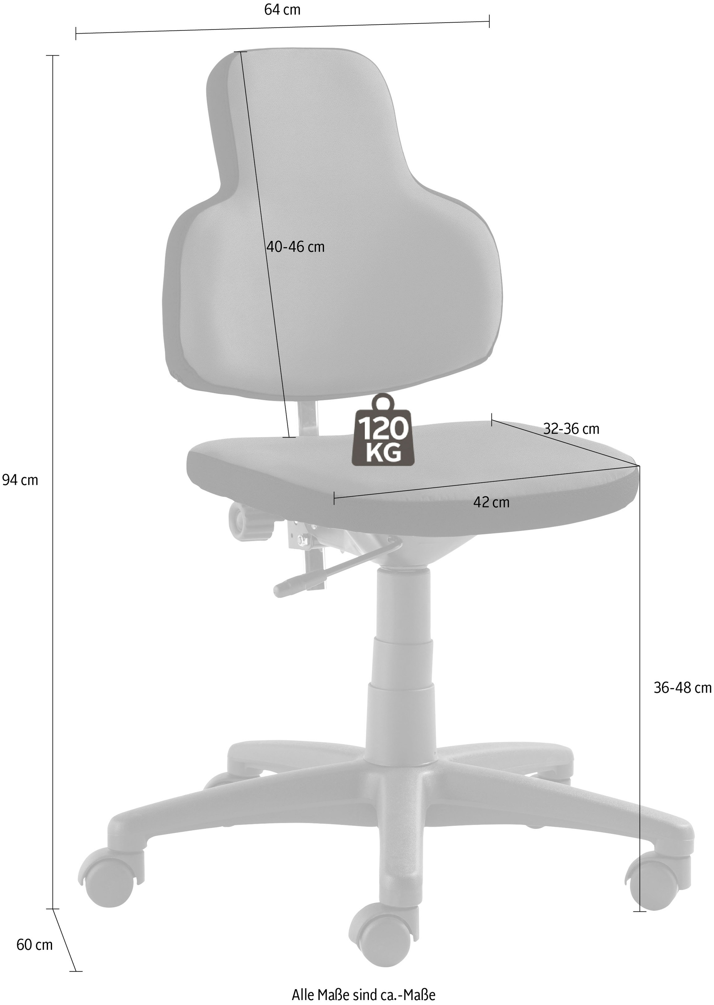 Mayer Sitzmöbel Bürostuhl "Kinderdrehstuhl myONE" () mitwachsend günstig online kaufen