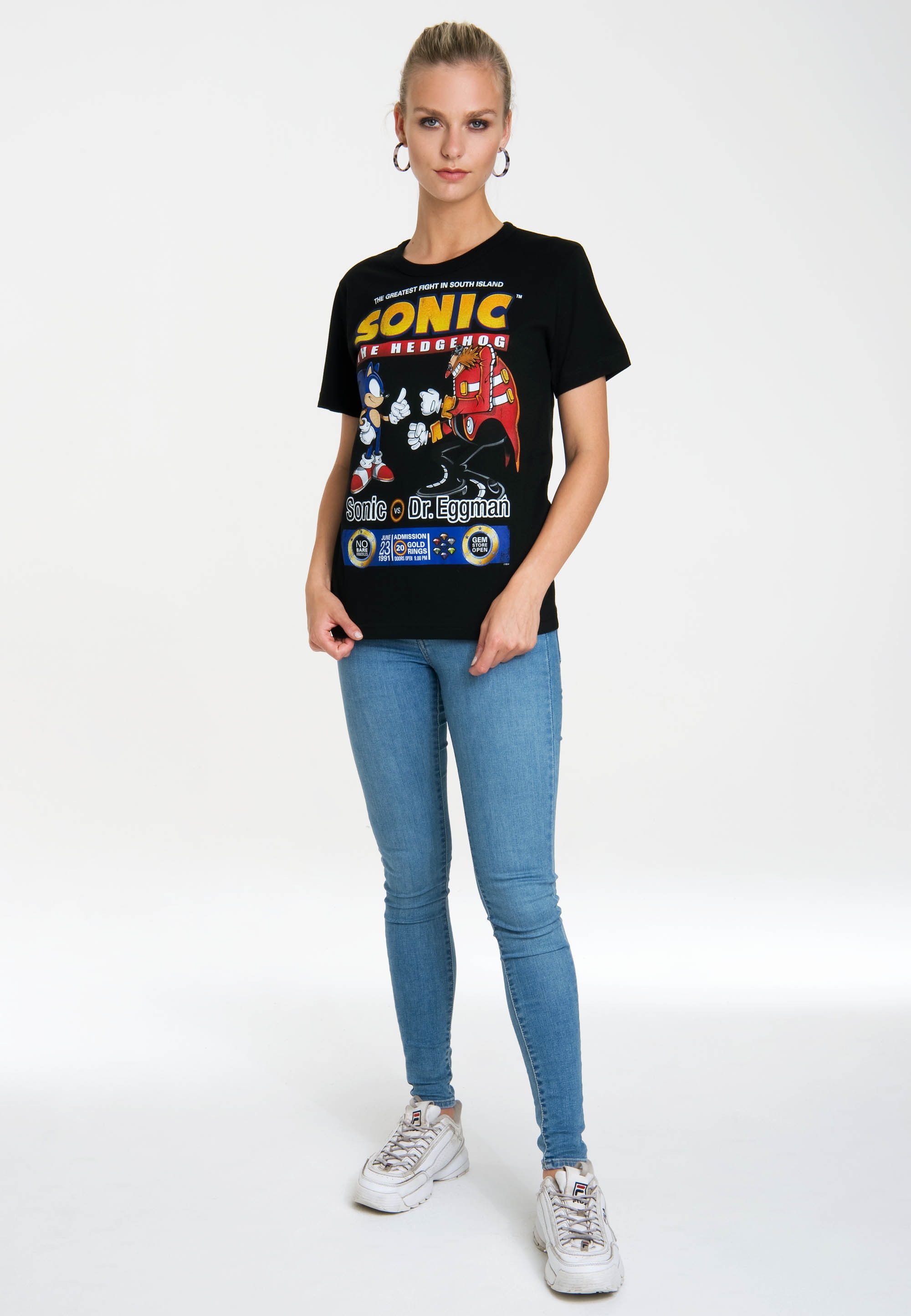 LOGOSHIRT T-Shirt "Sonic vs. Dr. Eggman", mit lizenziertem Originaldesign günstig online kaufen