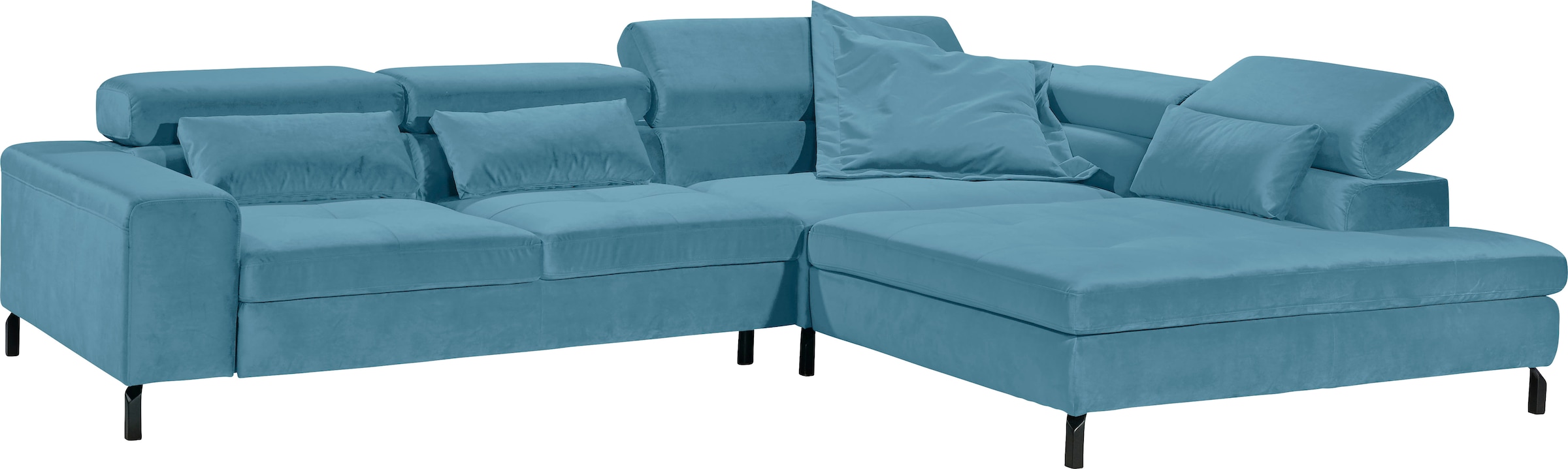GALLERY M branded by Musterring Ecksofa »Felicia Due L-Form«, Wahlweise mit Sitzvorzug, inkl. Kopfteilverstellung, Sitzhöhe 40 cm