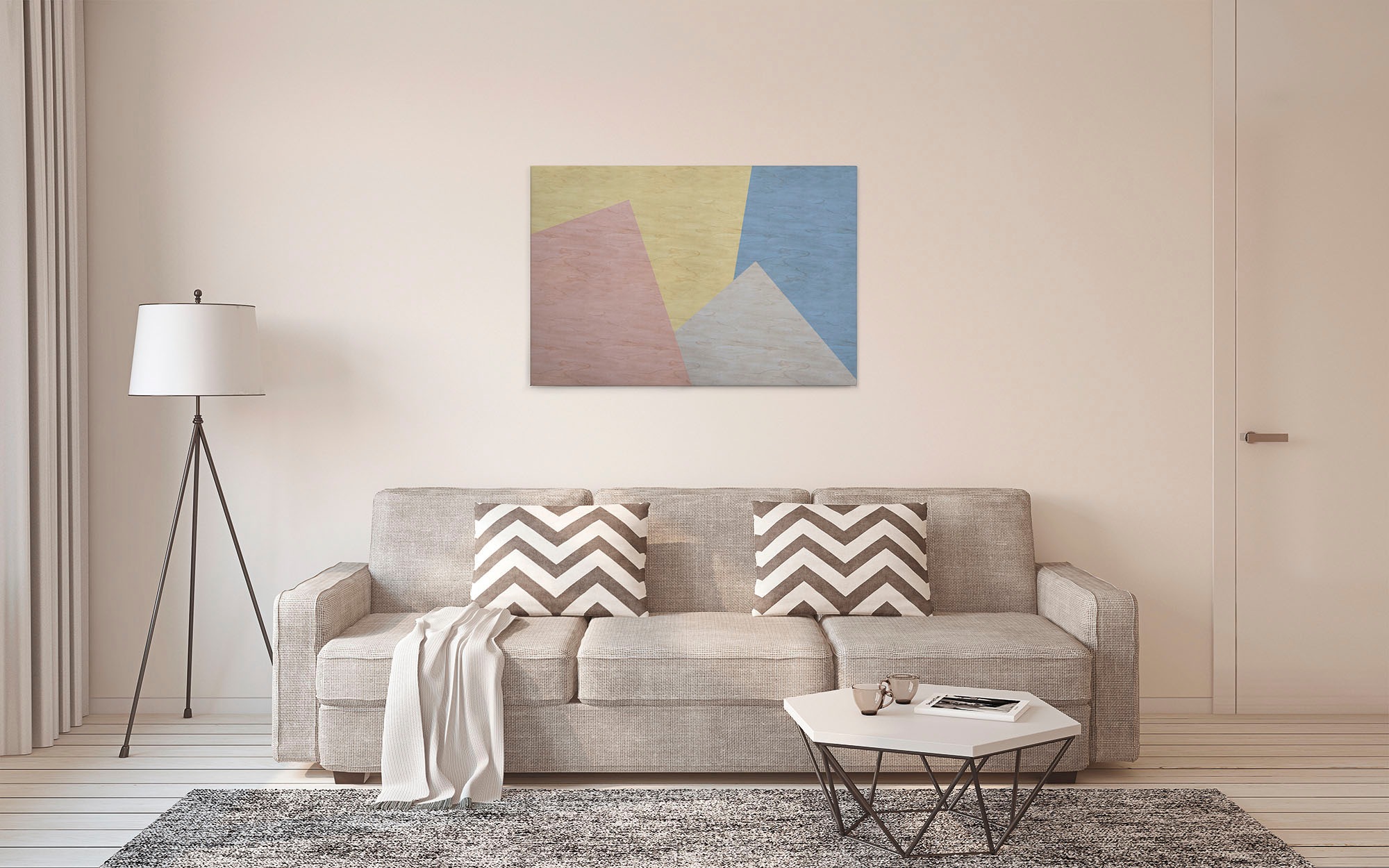 A.S. Création Leinwandbild »inlay 3«, Kunst-Abstrakt-Kinder, (1 St.), Keilrahmen Farben Bunt Grafisch Abstrakt Leinwand-Bild Wohnzimmer Wand