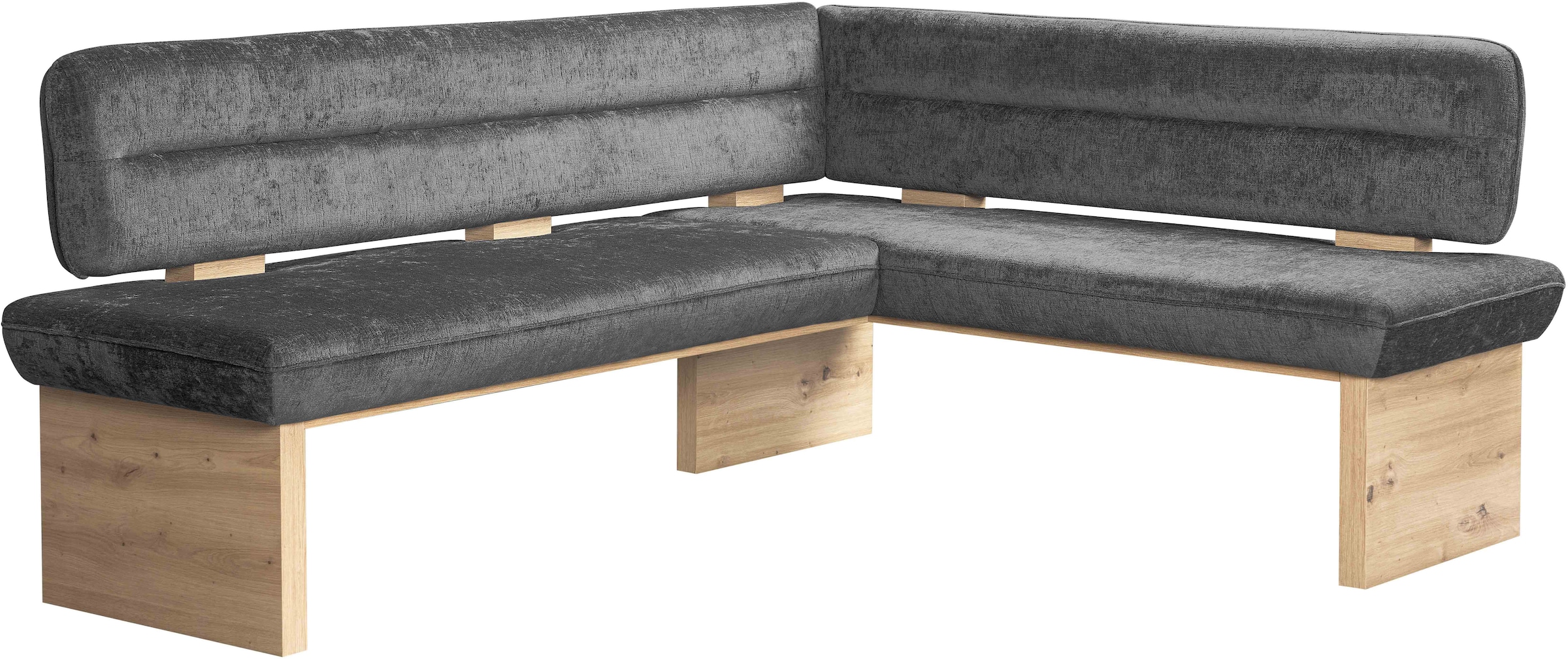 Home affaire Eckbankgruppe »Louise + Miles Essecke Sitzgruppe Eckbank Küchenbank«, (Set, 4 tlg., 4er), Sitzgruppe Esszimmer Stühle Tisch und Bank bequem gepolstert