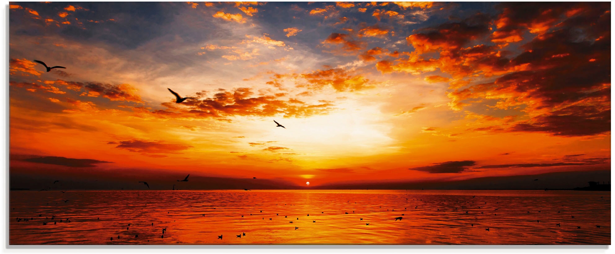 Artland Glasbild "Sonnenuntergang am Strand" Sonnenaufgang & -untergang 1 S günstig online kaufen