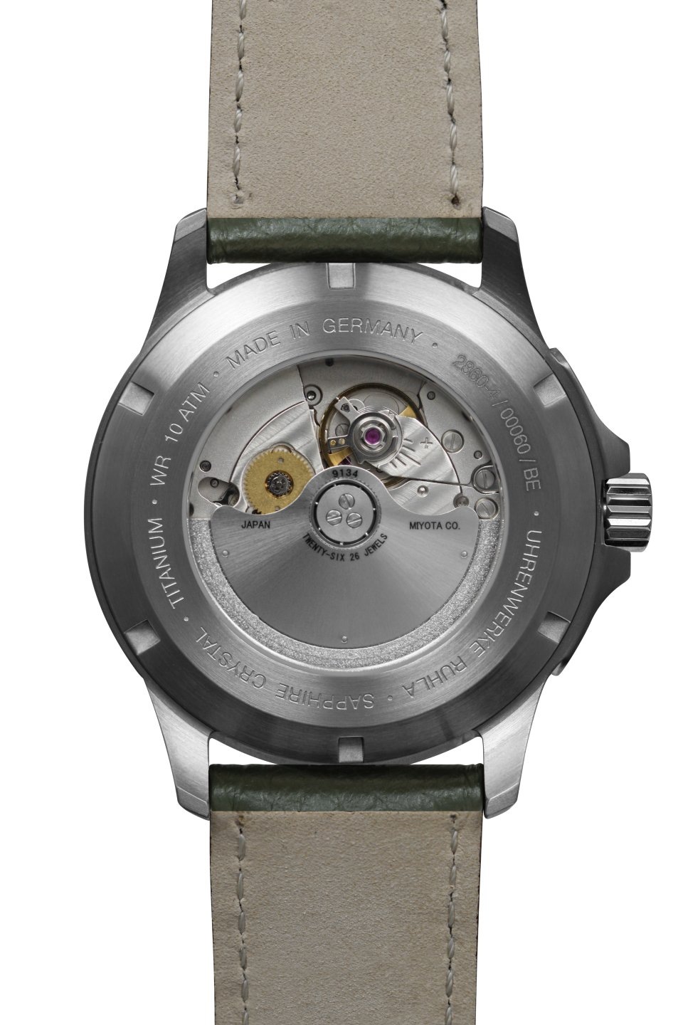 bauhaus Automatikuhr »bauhaus aviation«, Armbanduhr, Herrenuhr, Titan, Lederarmband, Made in Germany