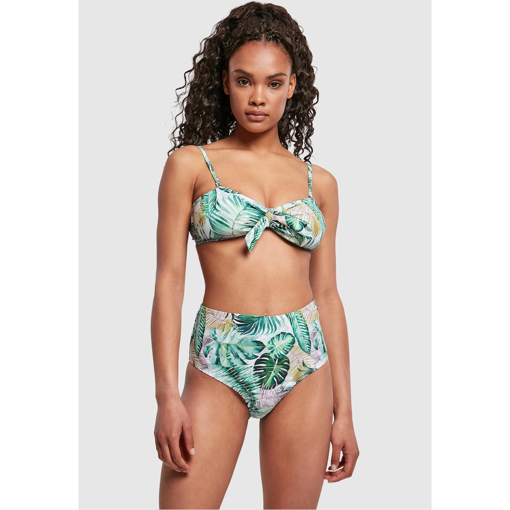 URBAN CLASSICS Triangel-Bikini »Urban Classics Damen Ladies High Waist Pattern Bikini«