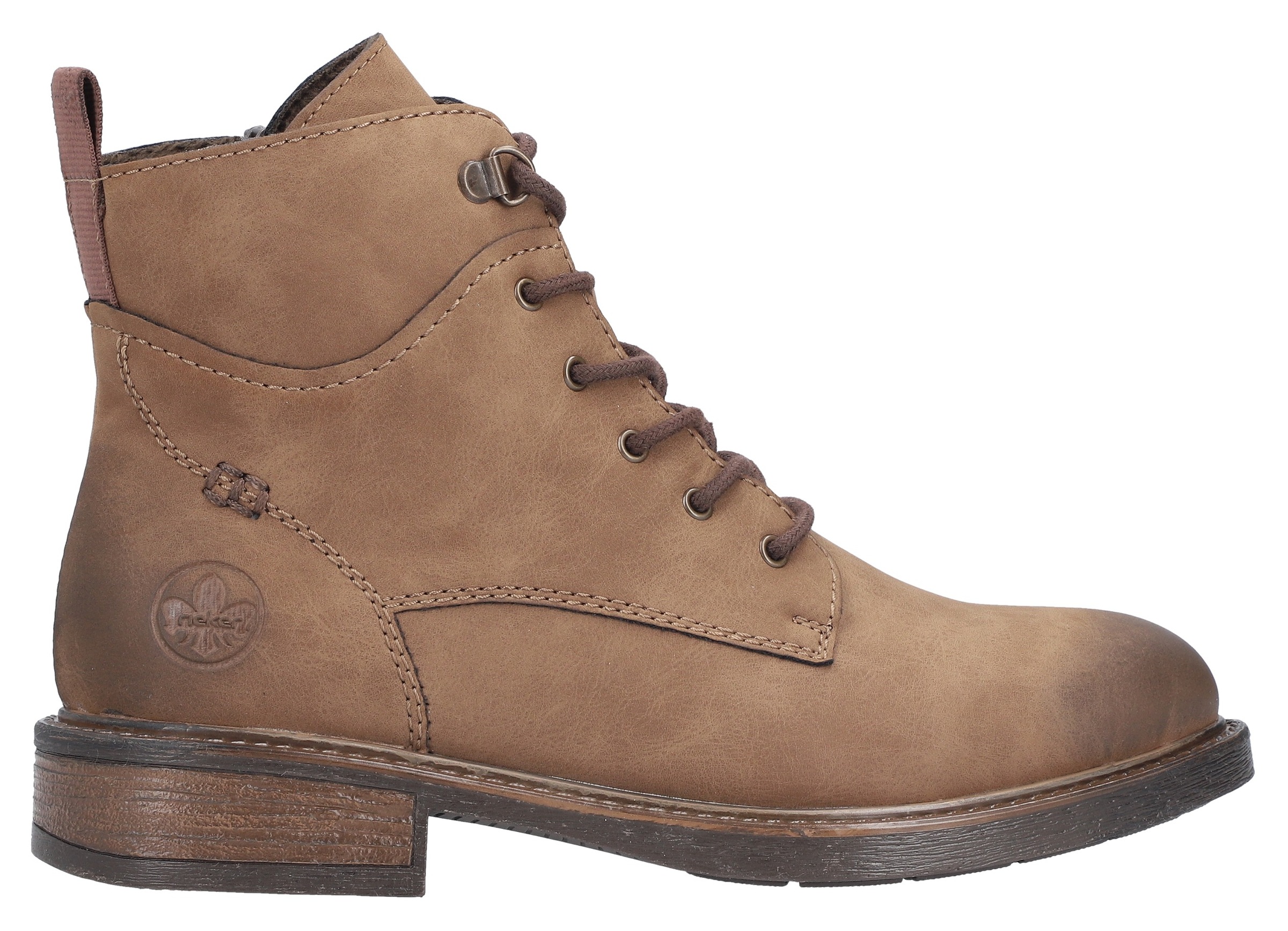 Rieker Schnürstiefelette, Schnürboots, Casual-Boots in aktueller Used-Optik