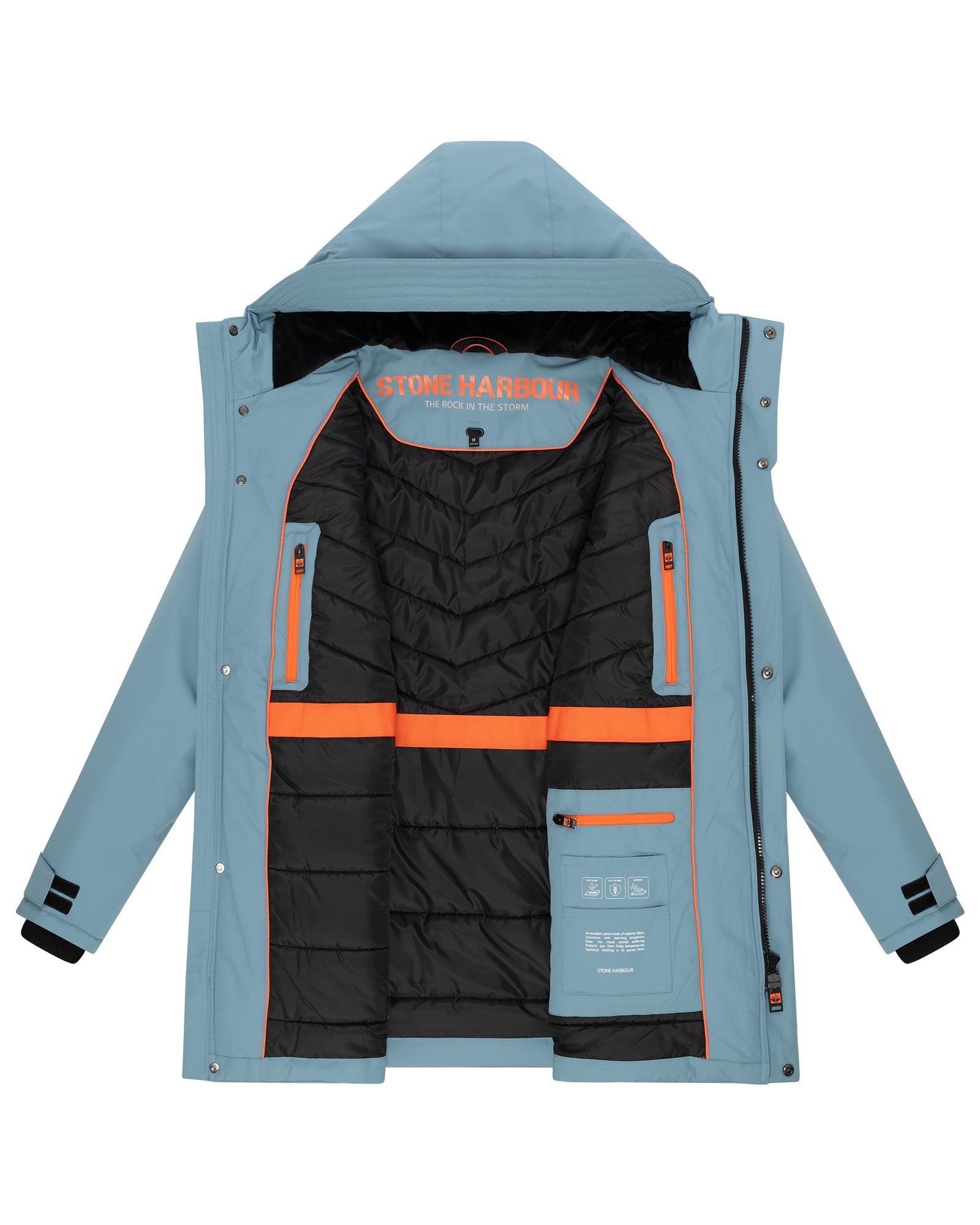 Stone Harbour Wintermantel »Netaan XX«, Herren Kurzmantel mit kuscheliger Kapuze
