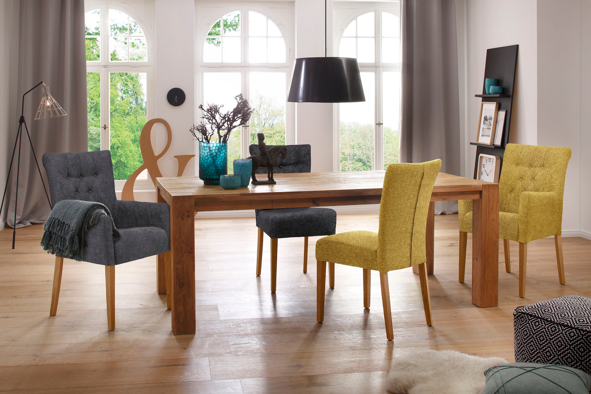 Home affaire Polsterstuhl "Queen" (Set) 2 Stk.Esszimmerstuhl mit Knopfheftu günstig online kaufen