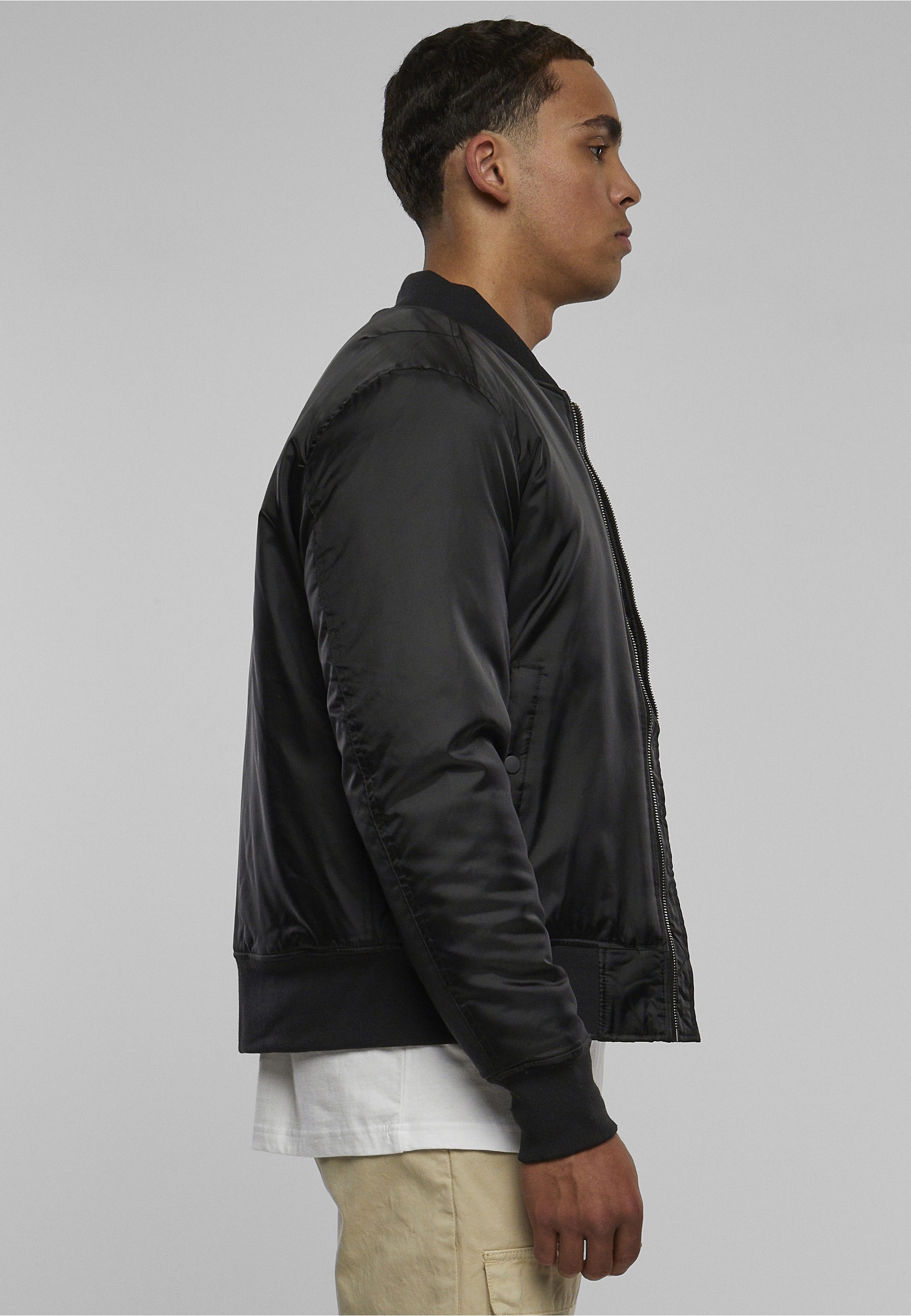 URBAN CLASSICS Anorak »Urban Classics Herren Basic Bomber Jacket« 1 Stk. tlg. ohne Kapuze