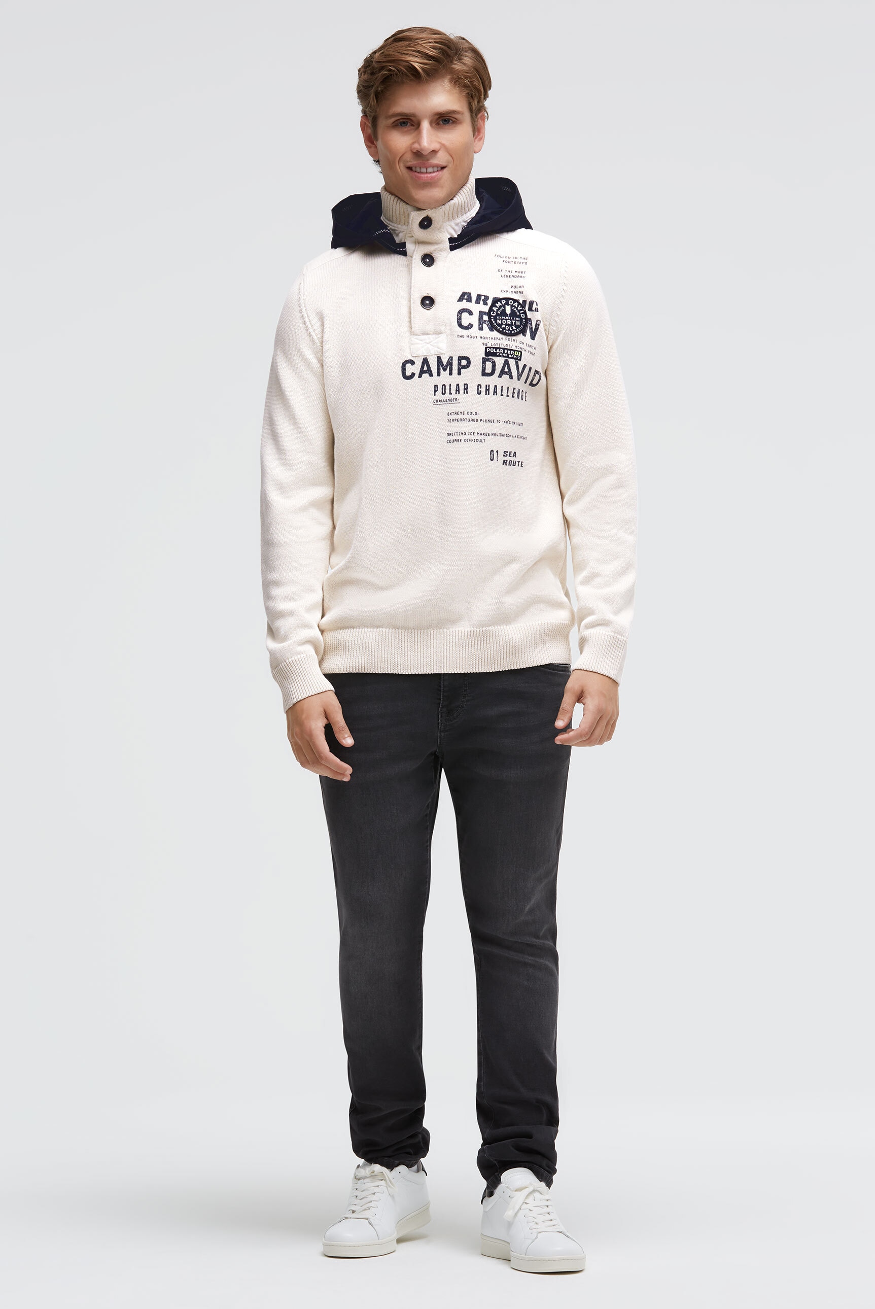 CAMP DAVID Kapuzenpullover aus Baumwolle
