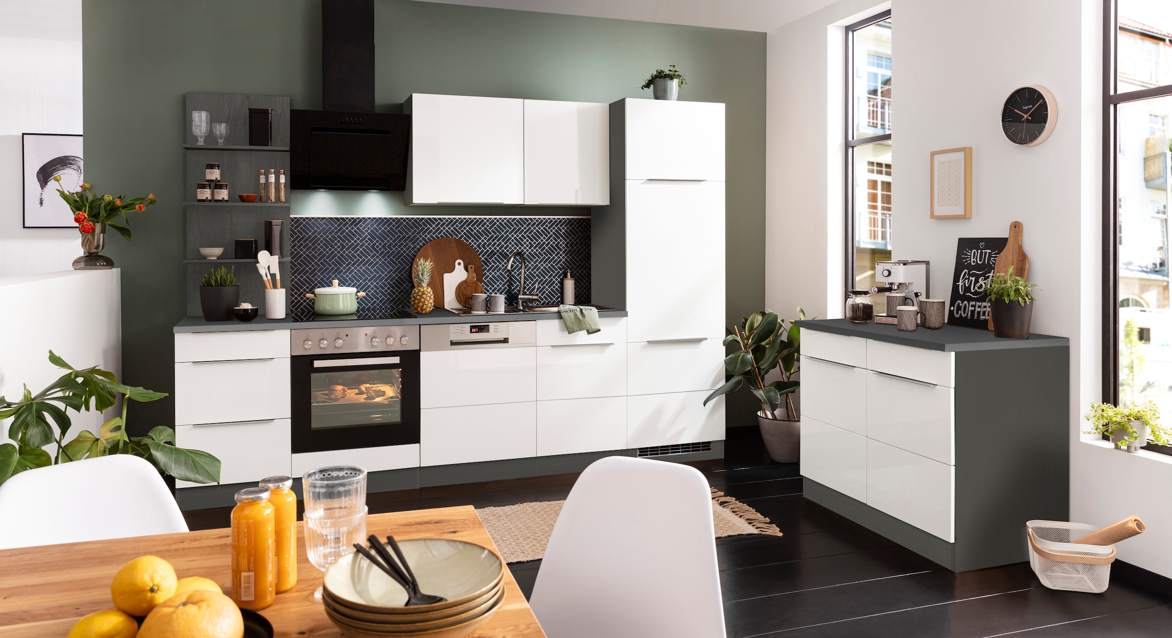 KOCHSTATION Unterschrank »KS-Brindisi«, 100 cm breit, viel Stauraum