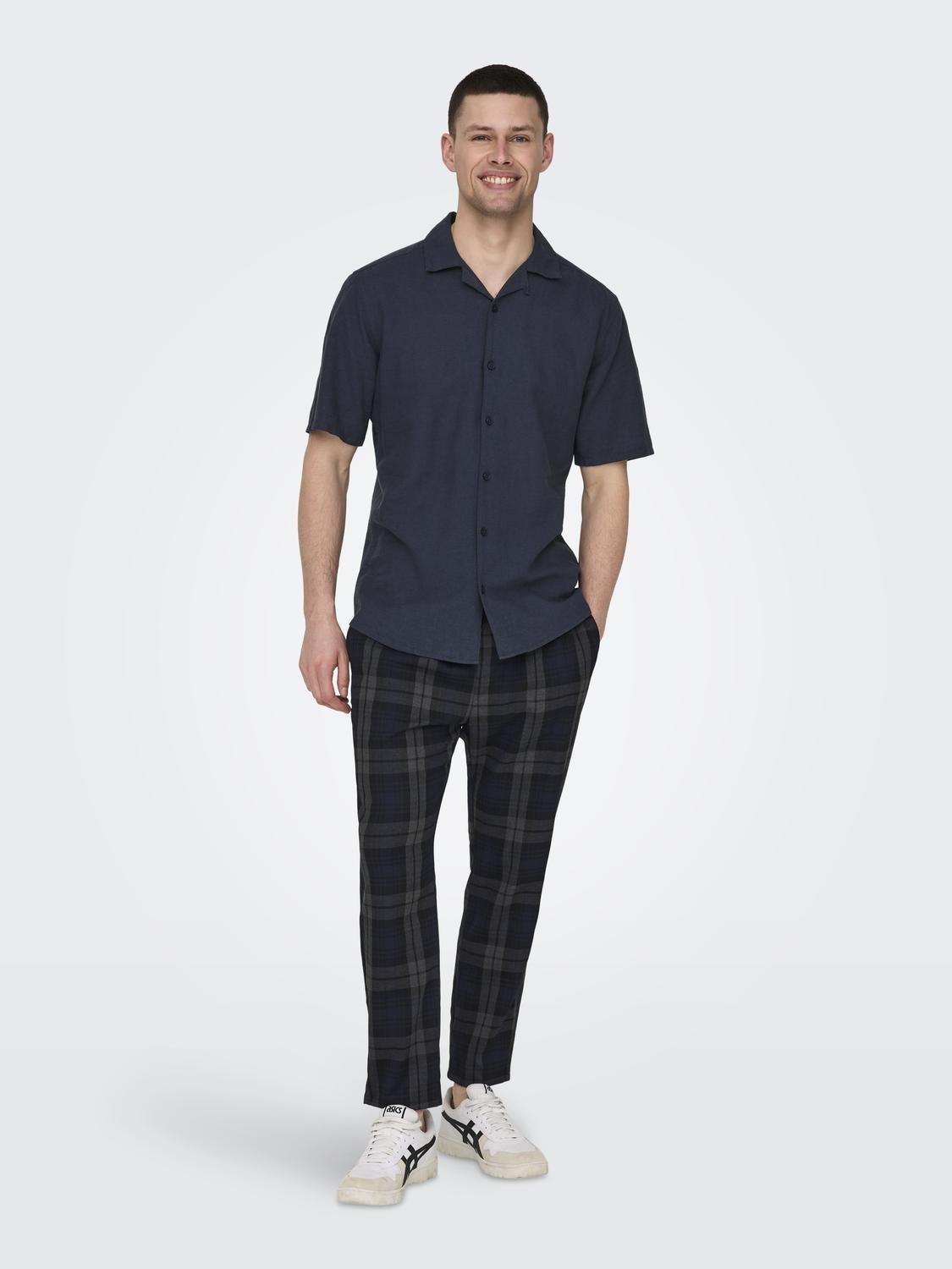 ONLY & SONS Kurzarmhemd »ONSCAIDEN SS SOLID RESORT LINEN NOOS«