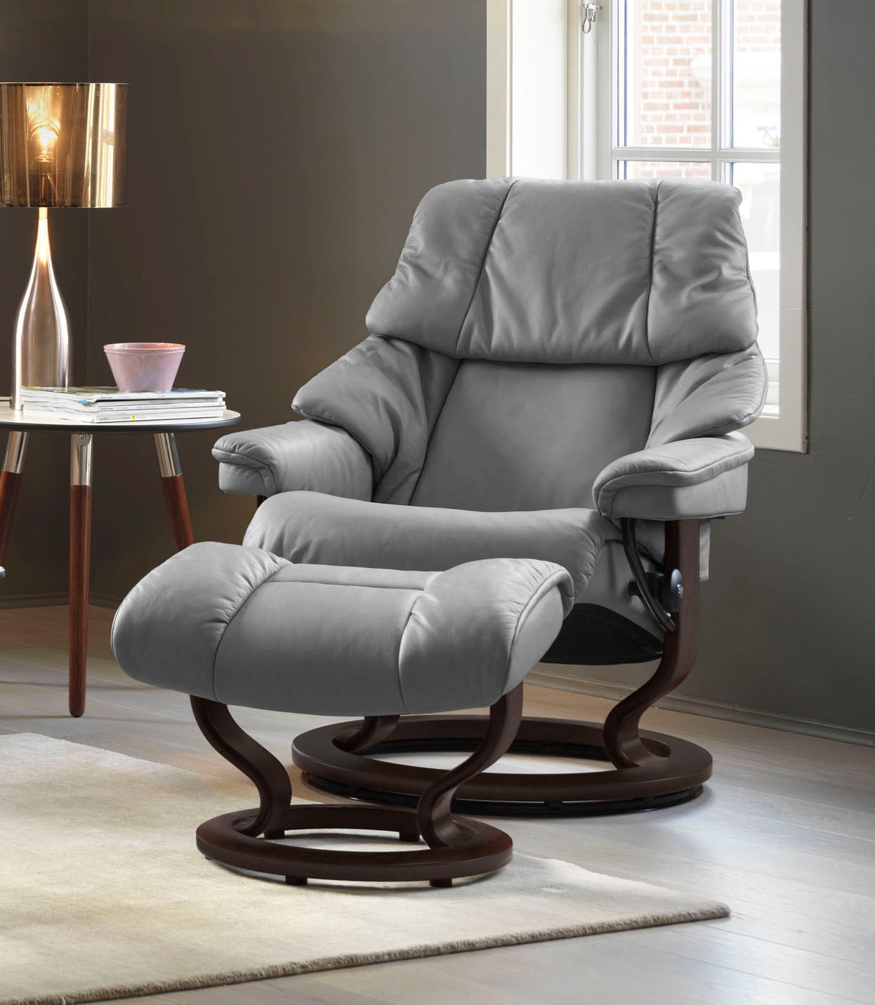 Stressless Fußhocker "Reno", mit Classic Base, Gestell Braun