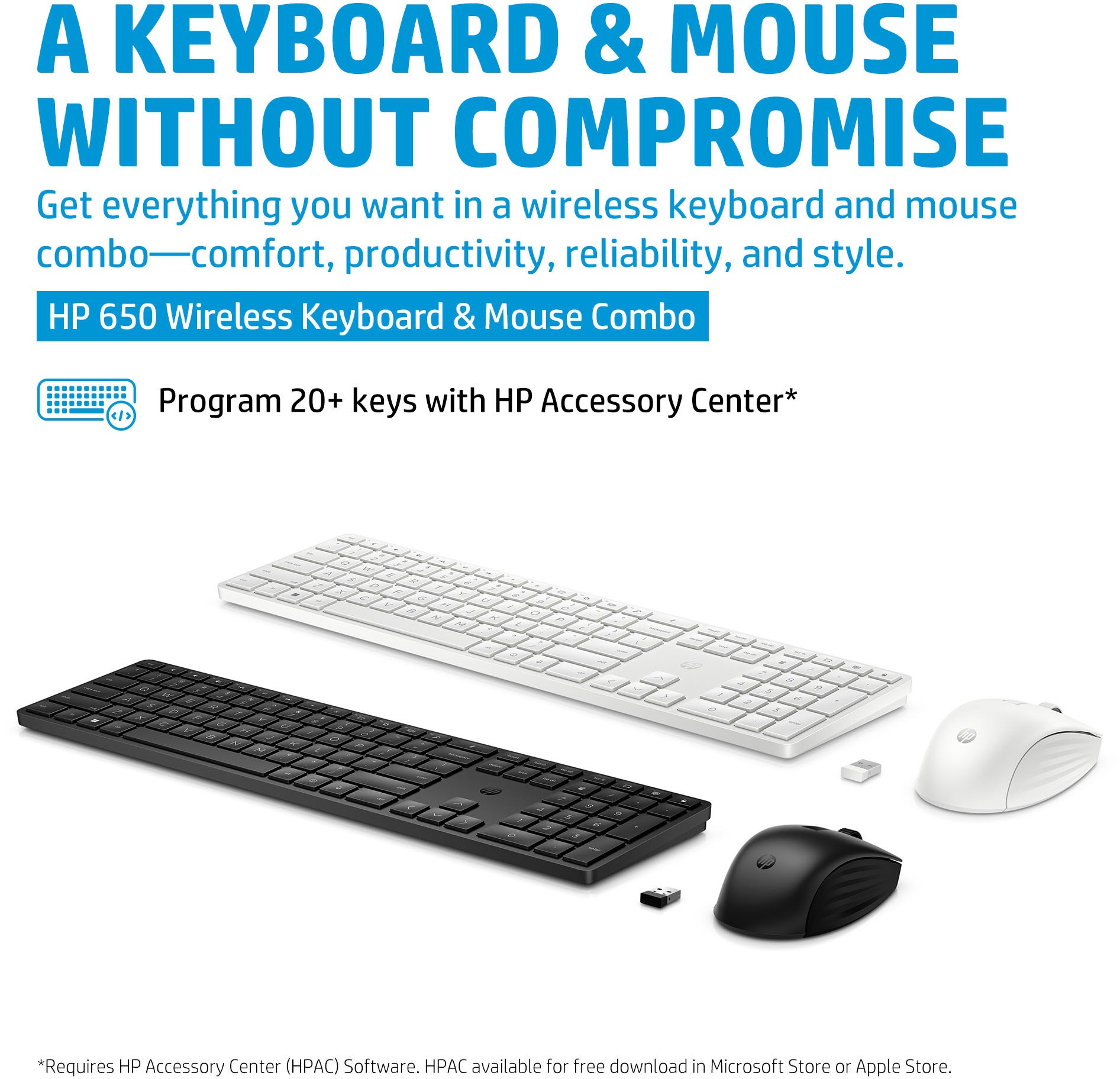 HP Tastatur- und Maus-Set »650 Programmierbare Wireless«