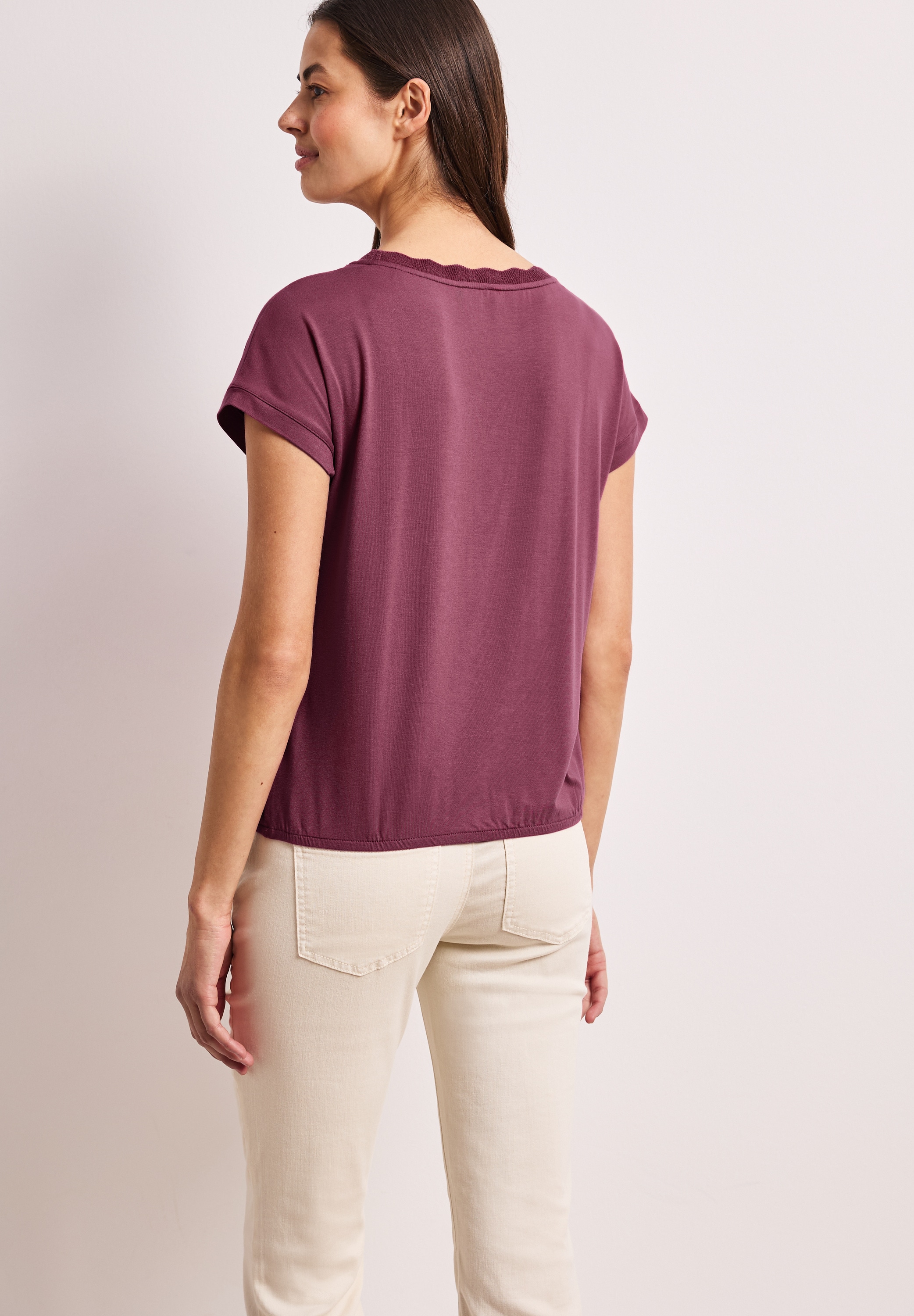 STREET ONE T-Shirt mit U-Boot-Ausschnitt