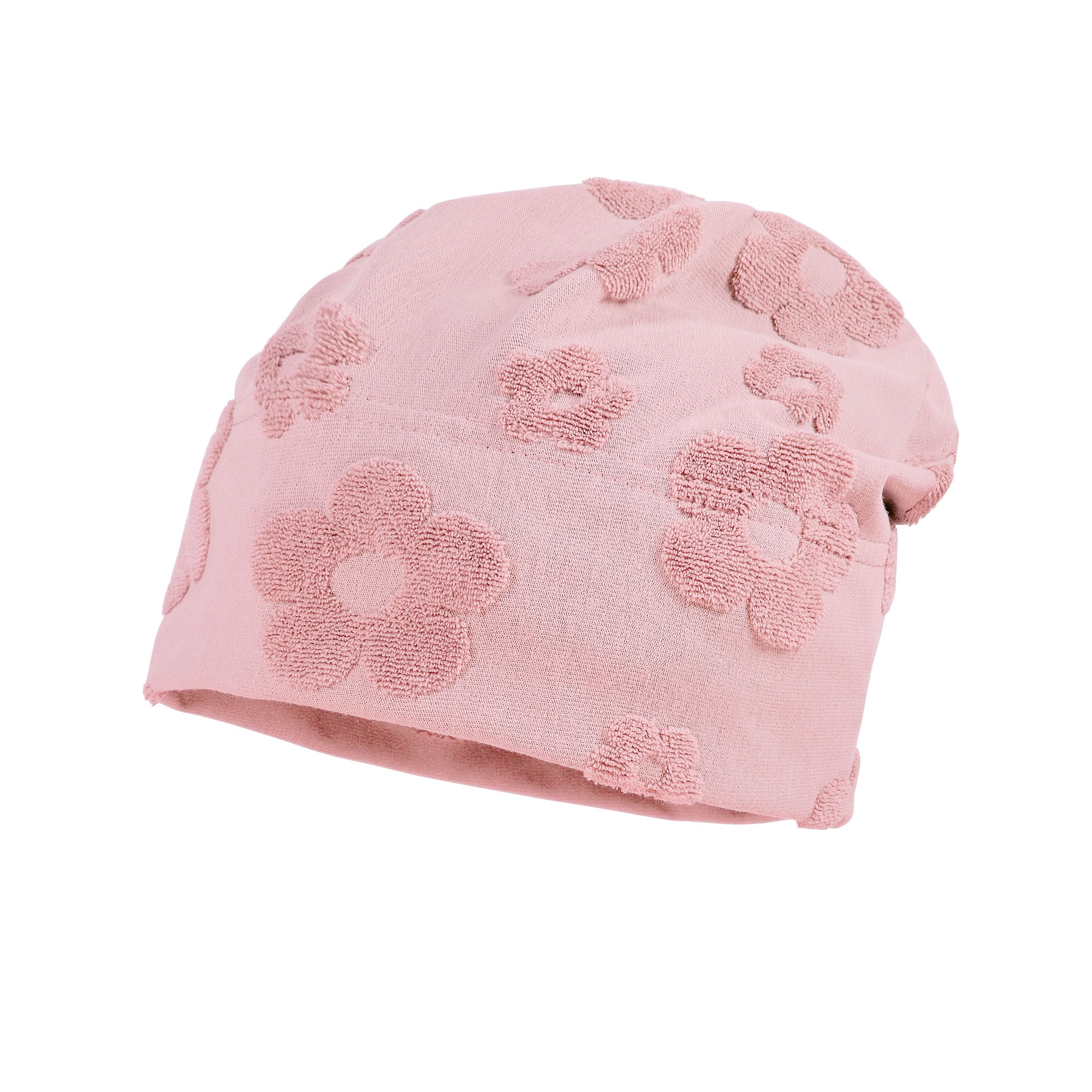 Beanie MAXIMO, Mädchen, Gr. 51, dogwood, Jersey, Obermaterial: 80% Baumwolle, 20% Polyester, Mützen Beanie, Rosa, Blume, Jersey, Mädchen, Kleinkind