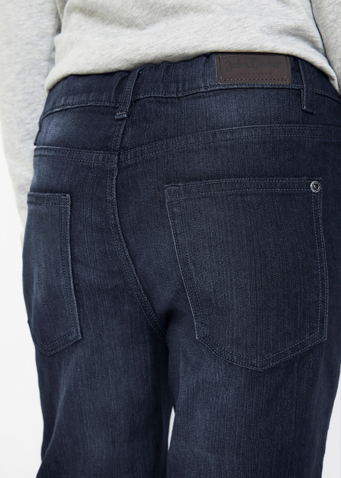 Thumbnail - bonprix Slim-fit-Jeans mit Stretch-Material, mit verstellbarem Bund, leichte Waschung