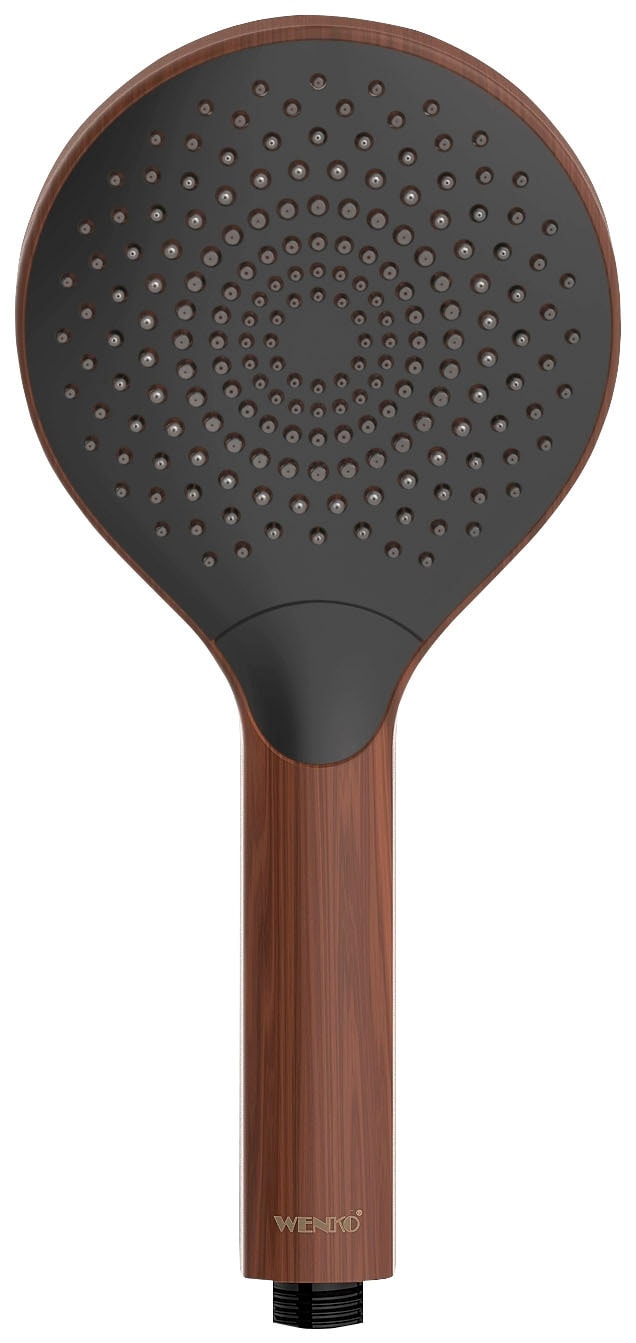 WENKO Handbrause "Watersaving" 1 Stk. tlg. Wood, Ø 12 cm günstig online kaufen