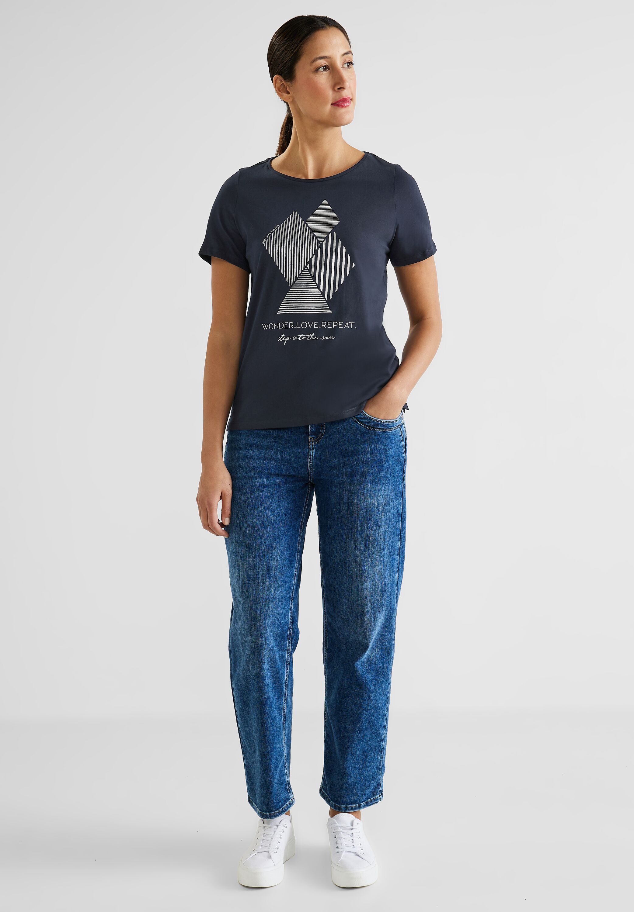 ONE aus STREET Friday T-Shirt, Black | BAUR reiner Baumwolle