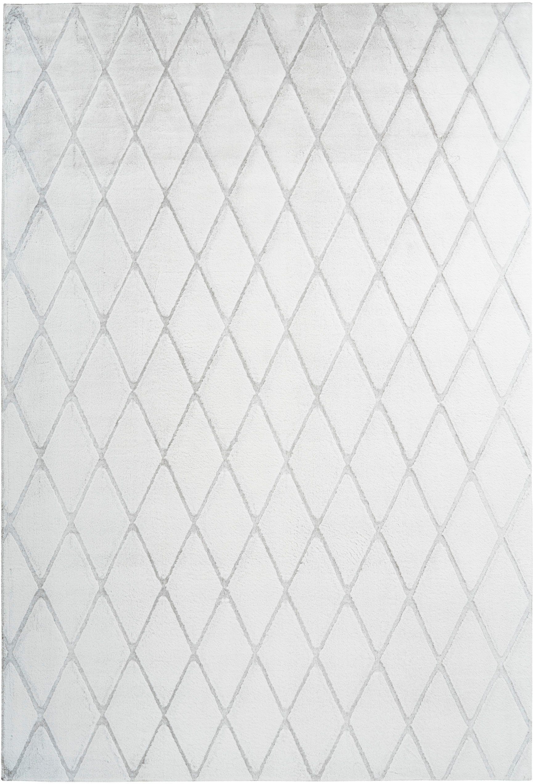 calo-deluxe Teppich »Jardan-2000«, rechteckig, 20 mm Höhe, besonders weich durch Microfaser, Rauten-Design