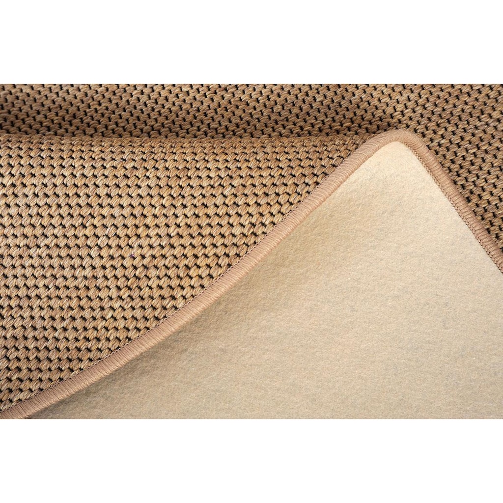 Wohnen Teppiche Living Line Teppich »Sahara«, rund, 5 mm Höhe, Flachgewebe, Sisal-Optik, ideal im Wohnzimmer & Schlafzimmer cogn