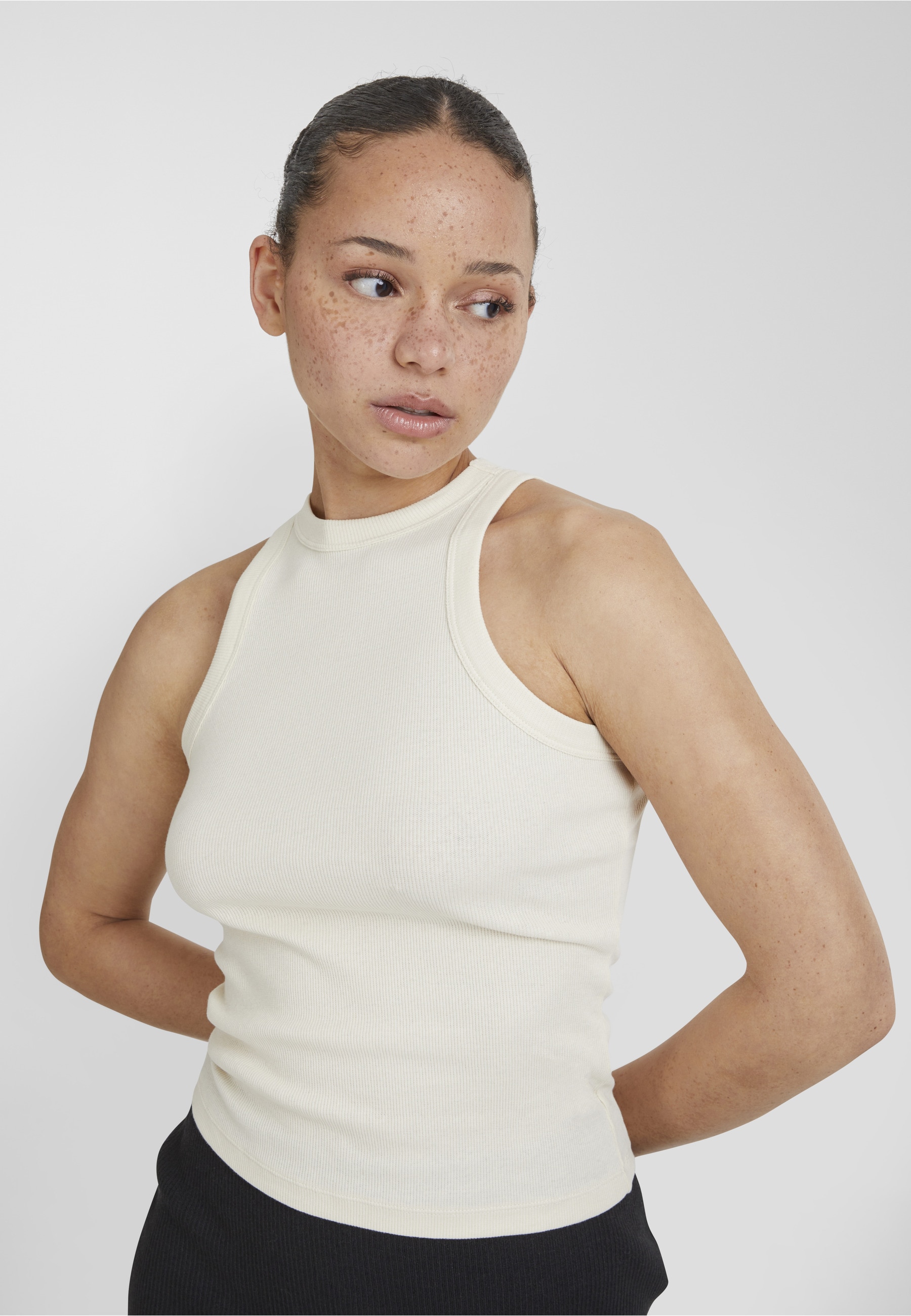 URBAN CLASSICS Tanktop »Urban Classics Damen Ladies Racer Back Rib Top«