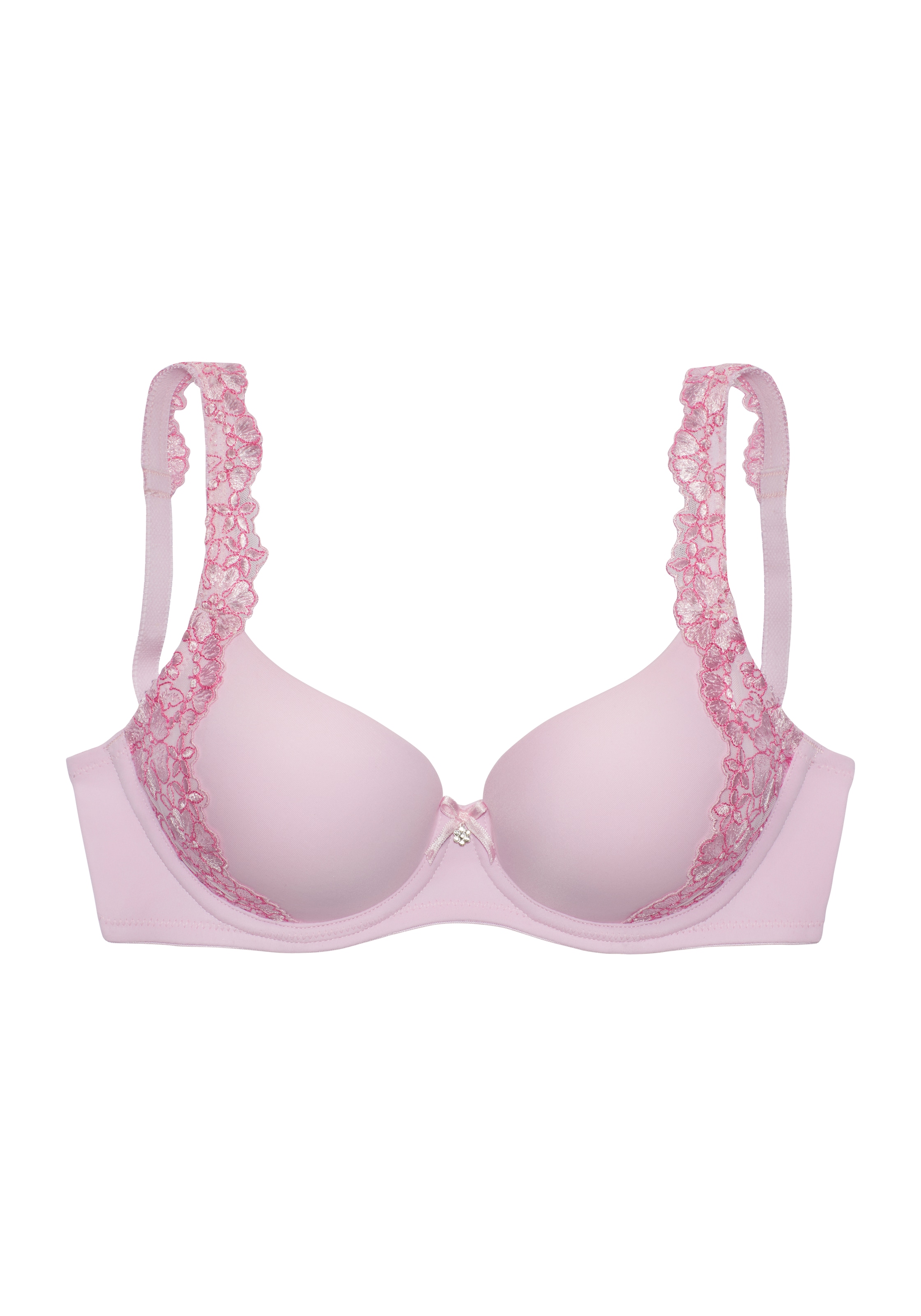 LASCANA Schalen-BH »Wanda«, mit Bügel und mit seitlicher Stickerei Spitze, Dessous