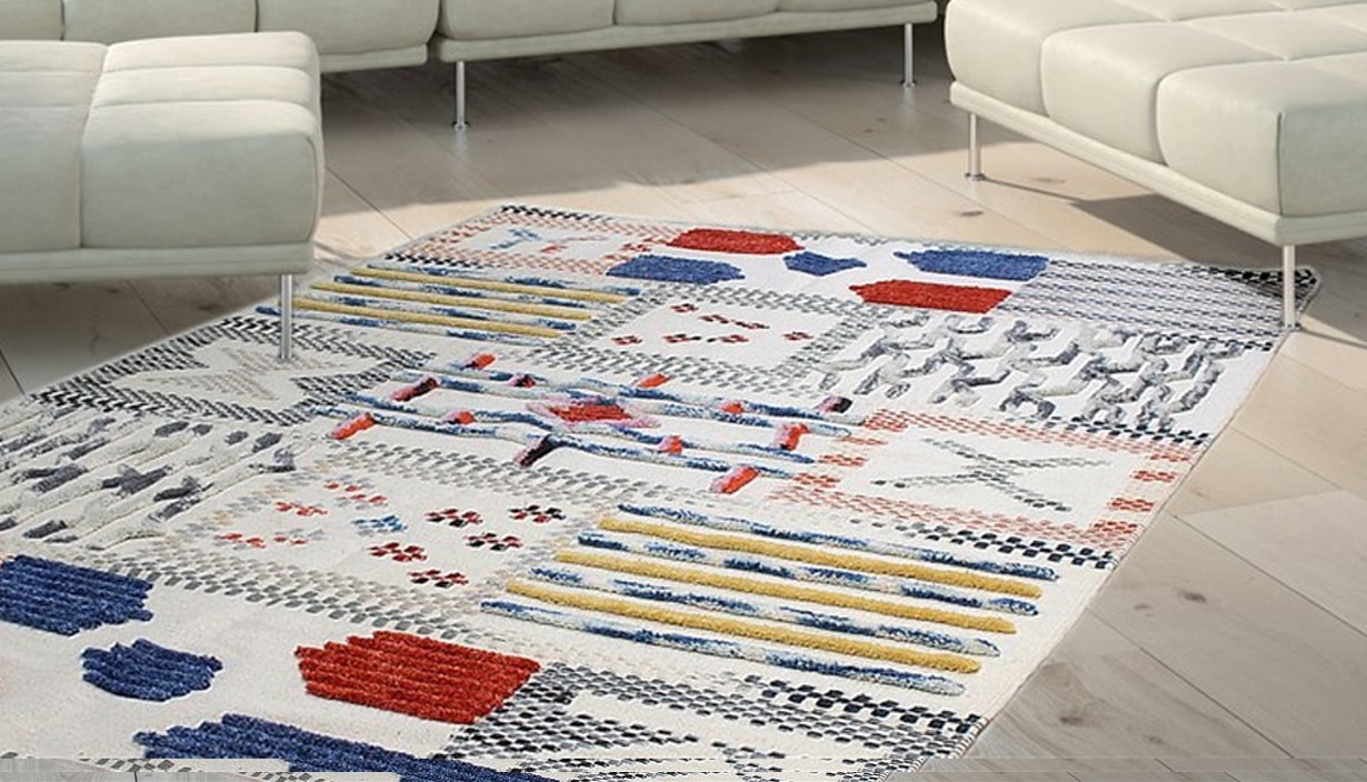 Teppich KAYOOM "Empire 110", beige (elfenbein, multi), B:200cm H:15mm L:290cm, Wolle, Teppiche, Teppich, Kreatives Design durch Ethno-Musterung.