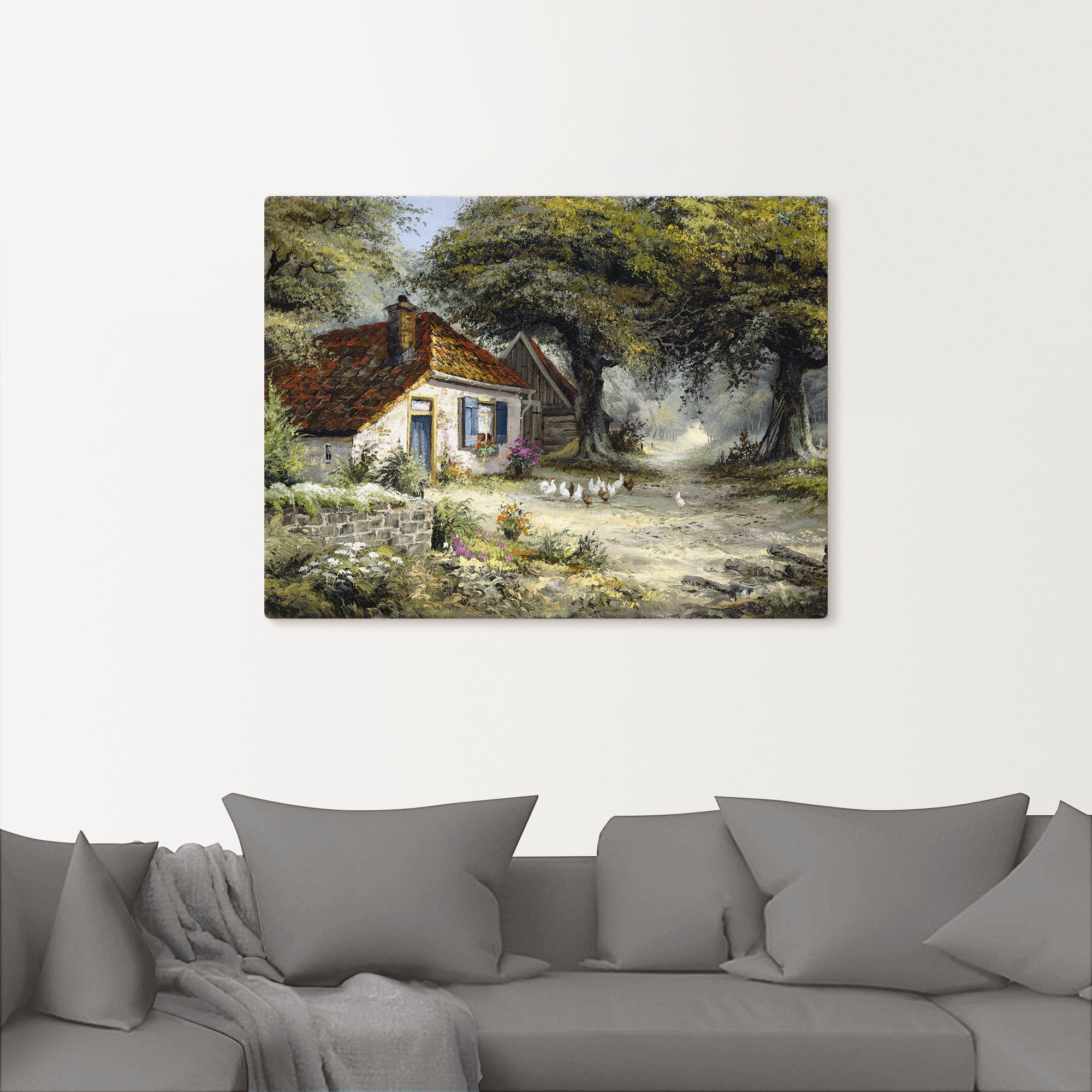 Artland Wandbild »Märchenhaftes Ferienhaus«, Garten, (1 St.), als Leinwandbild, Poster in verschied. Größen