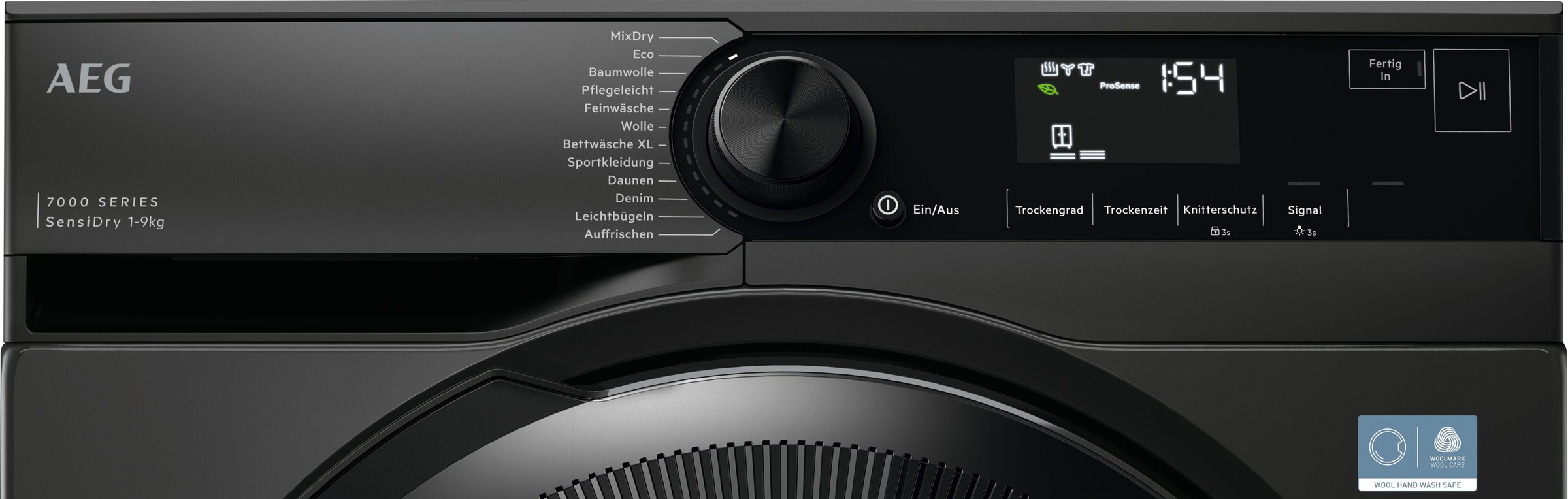 AEG Series 7000 TR7TS75690 Wäschetrockner Freistehend Frontlader 9 kg Schwarz