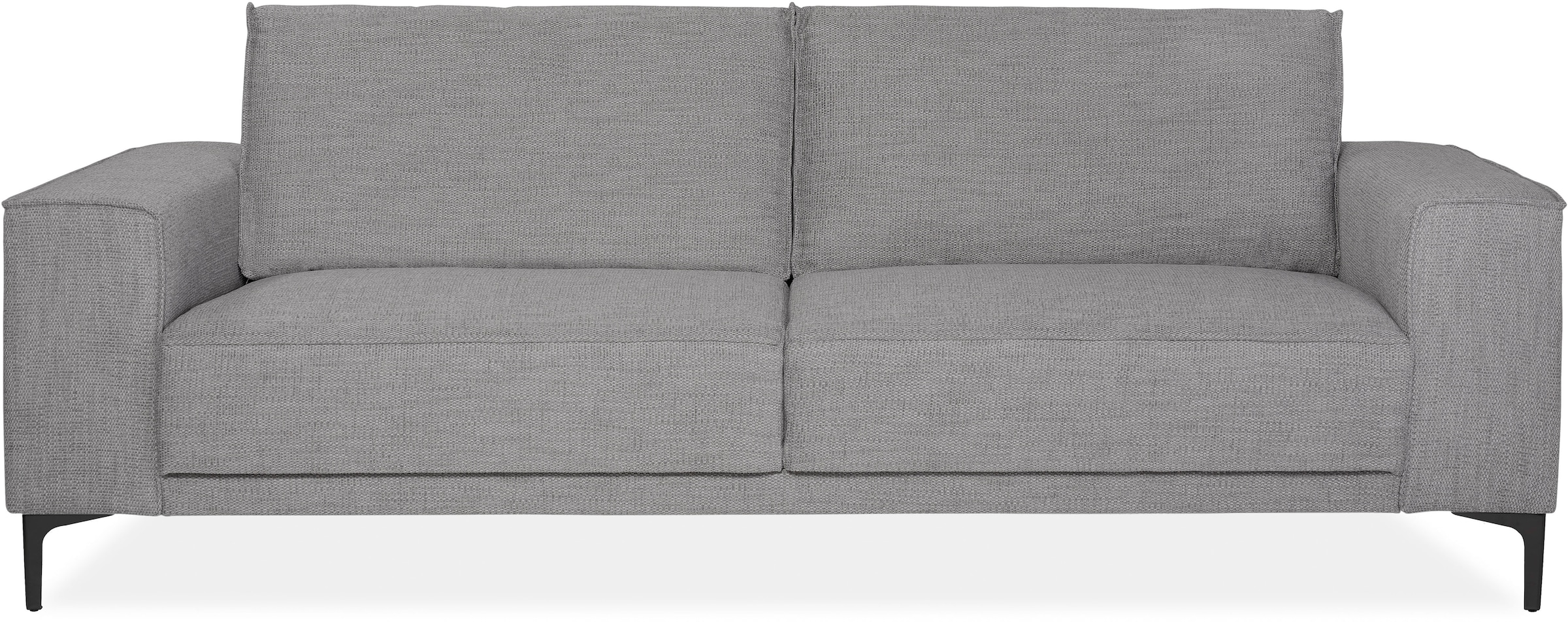 Places of Style 3-Sitzer »3er Sofa Oland, Struktur, Flachgewebe, Luxus-Microfaser, Boucle«, 224 cm, Wellenunterfederung, Skandi-Design, Metallfüße