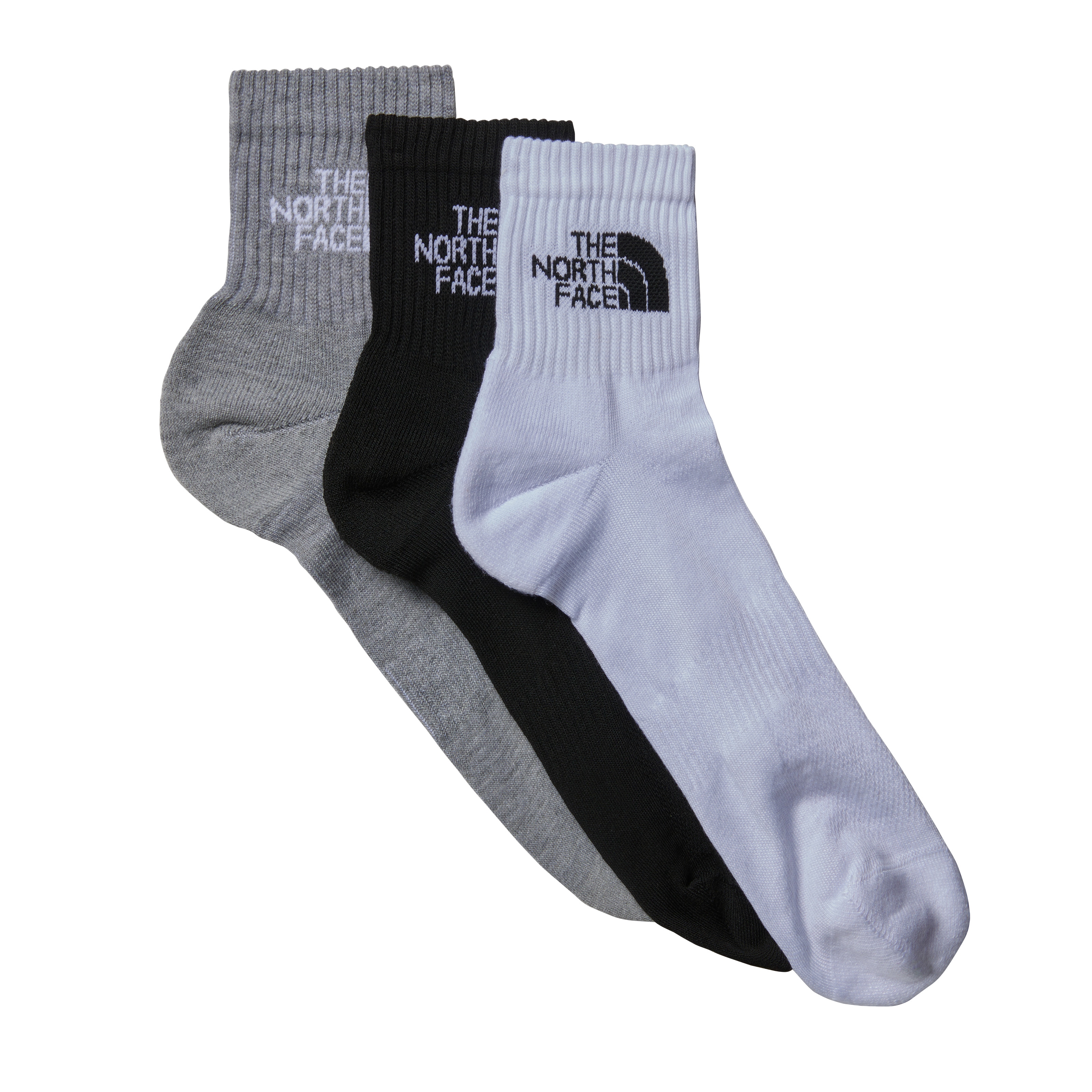 The North Face Sportsocken "Packung" Packung, 3 Stk. tlg. 3er-Pack, mit Logostickerei, aus Polyester, Polyamid und Elasthan
