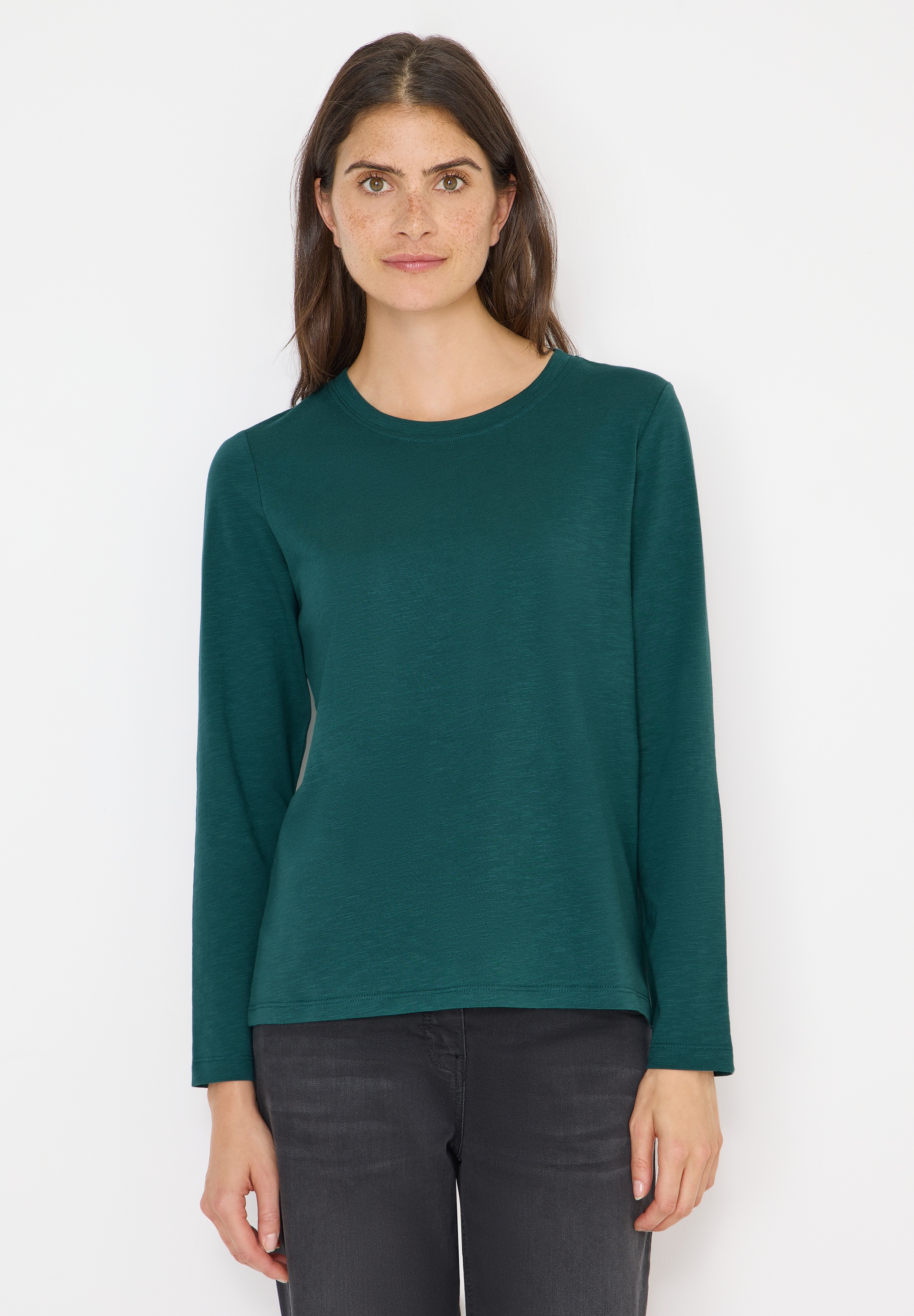 Cecil Langarmshirt aus reiner Baumwolle günstig online kaufen