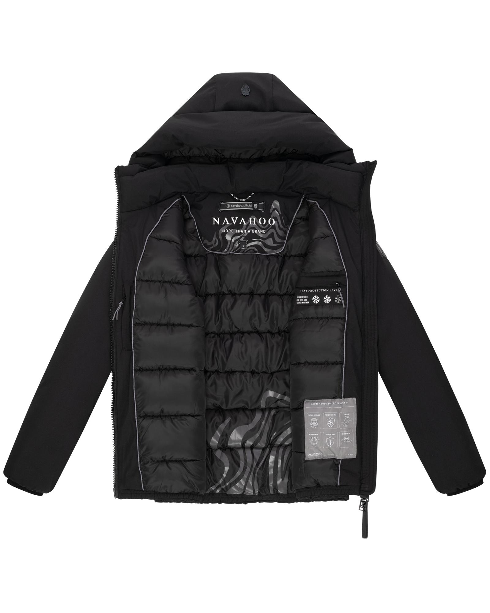 Navahoo Winterjacke »Blütenlicht 14«, mit Kapuze, Warme Damenjacke mit hohem Kragen