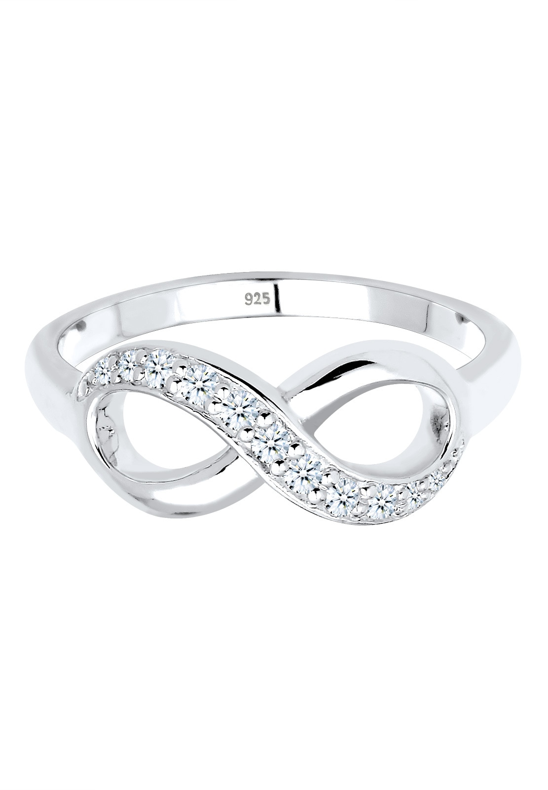 Elli DIAMONDS Verlobungsring »Infinity Diamant 0.125 ct. Geschenkidee 925 Silber«