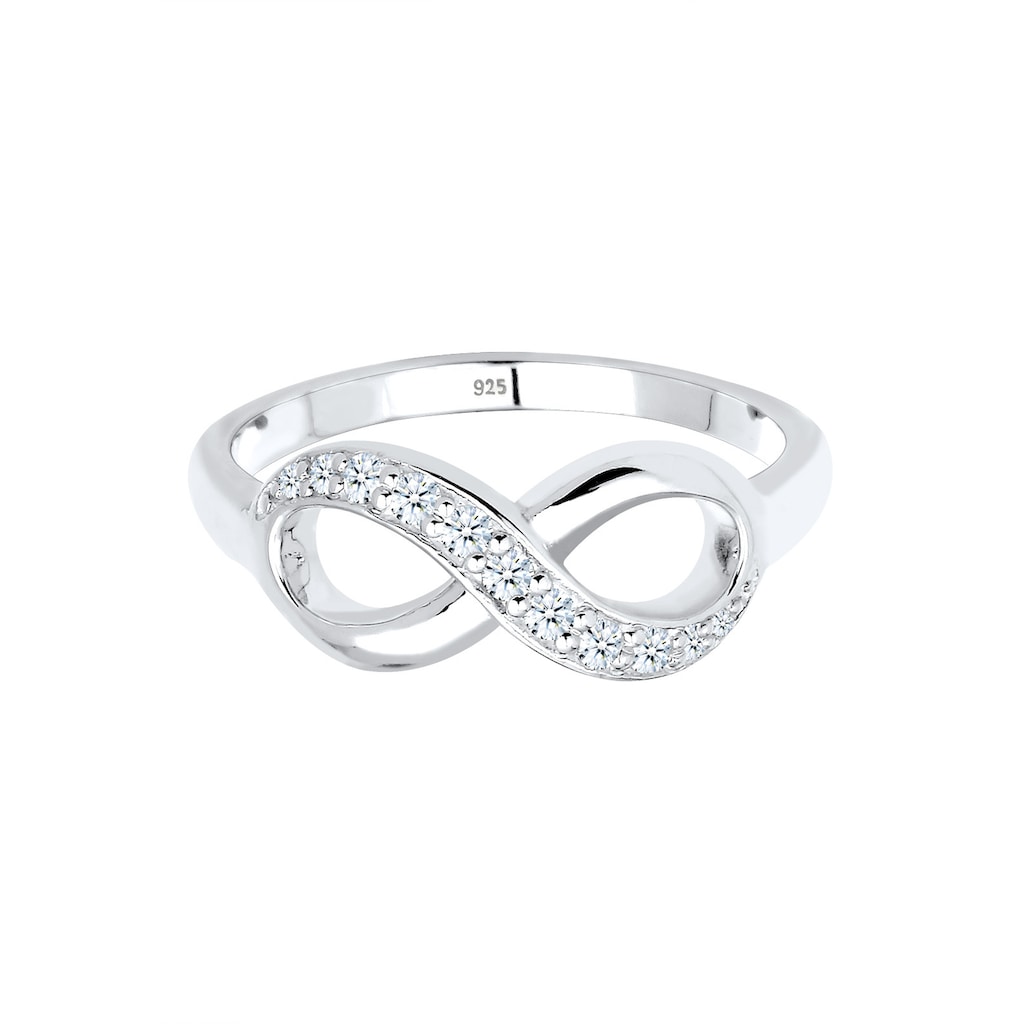 Elli DIAMONDS Verlobungsring »Infinity Diamant 0.125 ct. Geschenkidee 925 Silber«