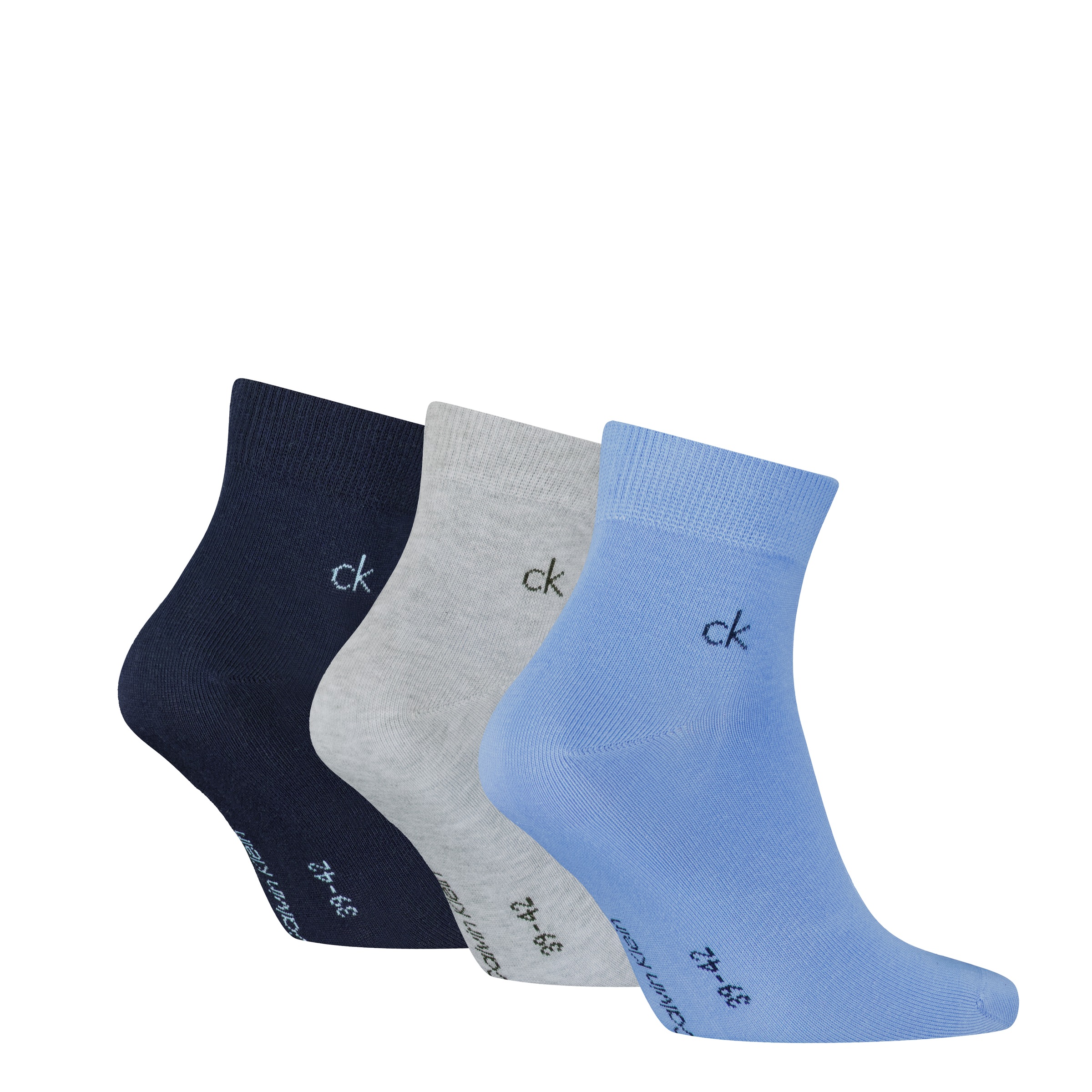 Calvin Klein Kurzsocken "CK MEN QUARTER" 3 Paar, Rippenbündchen, Cotton-Mix günstig online kaufen