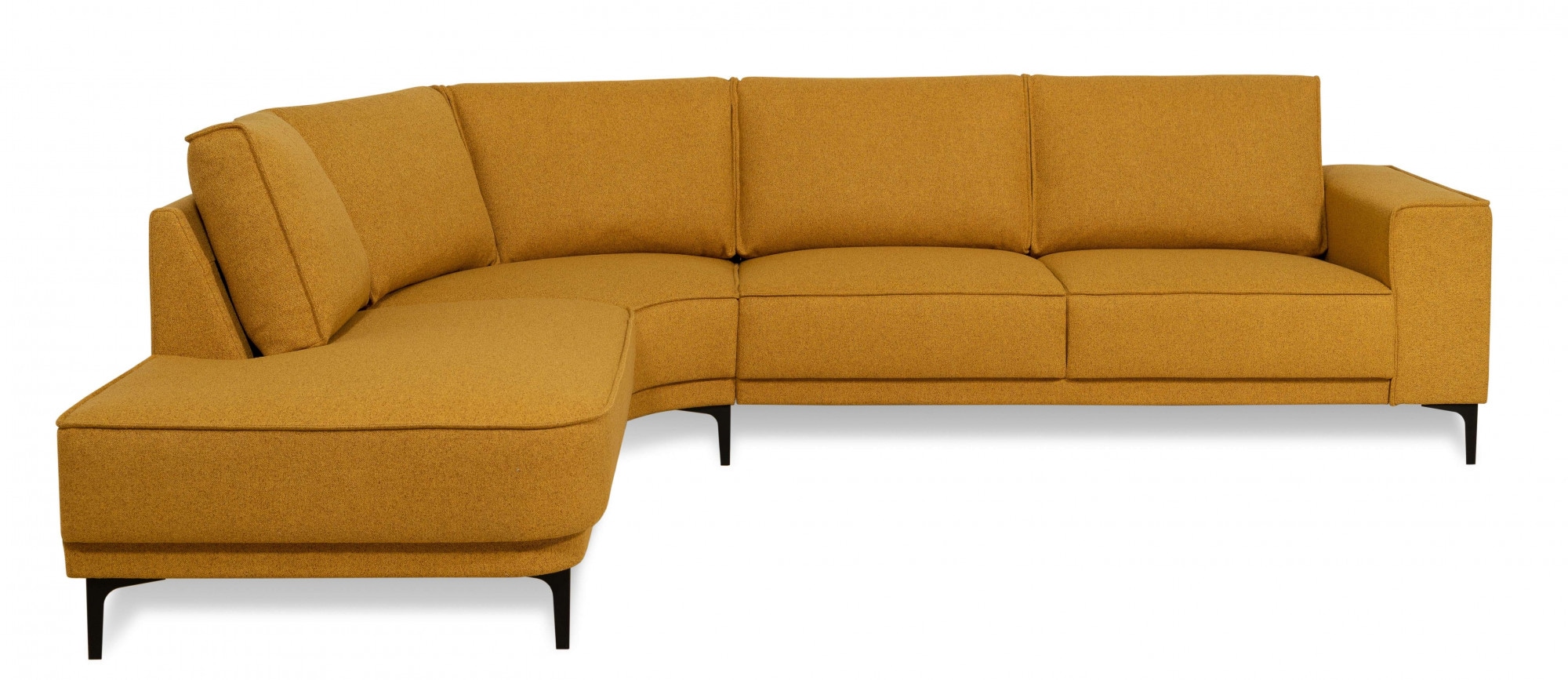 Places of Style Ecksofa »Casina«, mit abgerundeter Ottomane, in einem weichen Chenille-Stoff