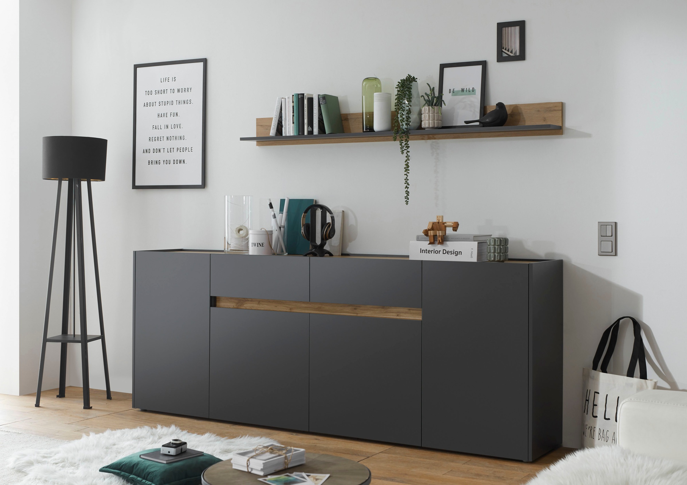 Home affaire Sideboard "City/Giron, moderner Schrank, Kommode, Stauraumschr günstig online kaufen
