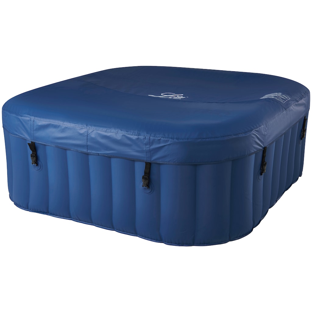 GardWell Whirlpool »Sapphire«, (Set), selbstaufblasend, 108 Luftdüsen, BxLxH: 158x158x68 cm, für 4 Personen