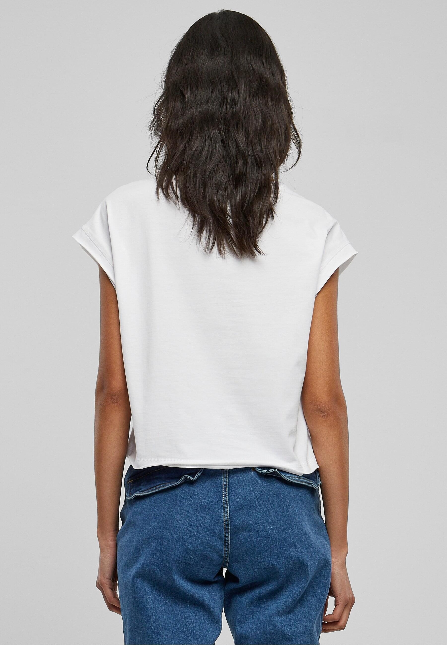 URBAN CLASSICS T-Shirt »Urban Classics Damen Ladies Organic Open Edge Tee«, (1 tlg.)