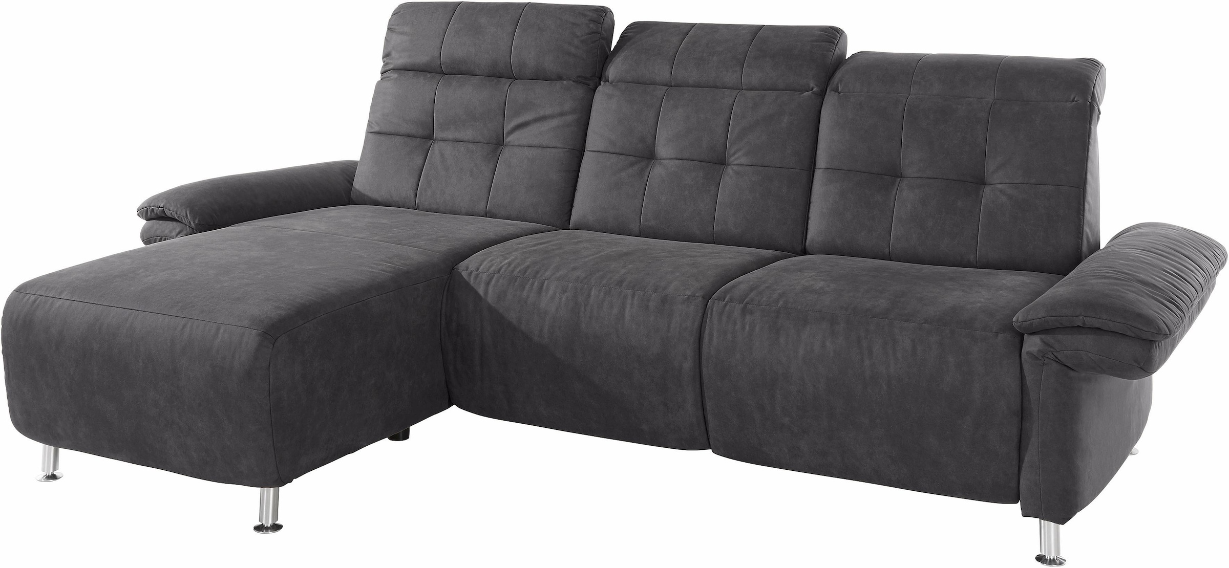 Places of Style Ecksofa »Manhattan L-Form«, 2 Sitze mit elektrischer Relaxfunktion, verstellbare Armlehnen