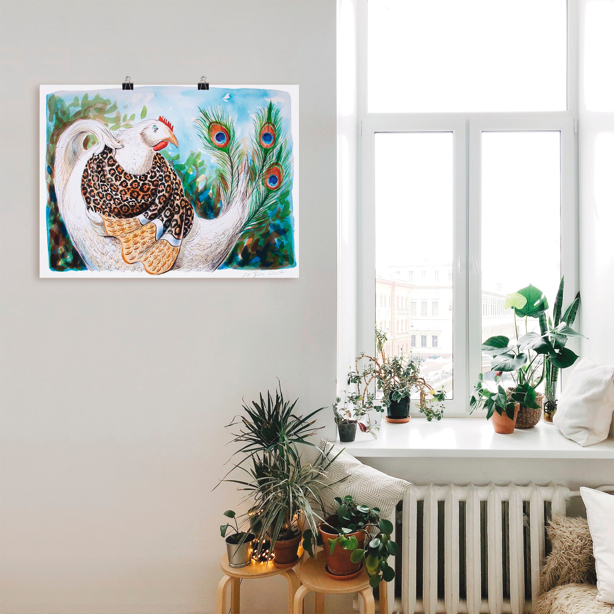 in | Größen Wandaufkleber Poster BAUR Wandbild Vögel, (1 »Eitles Artland versch. Leinwandbild, St.), oder Huhn«, bestellen als