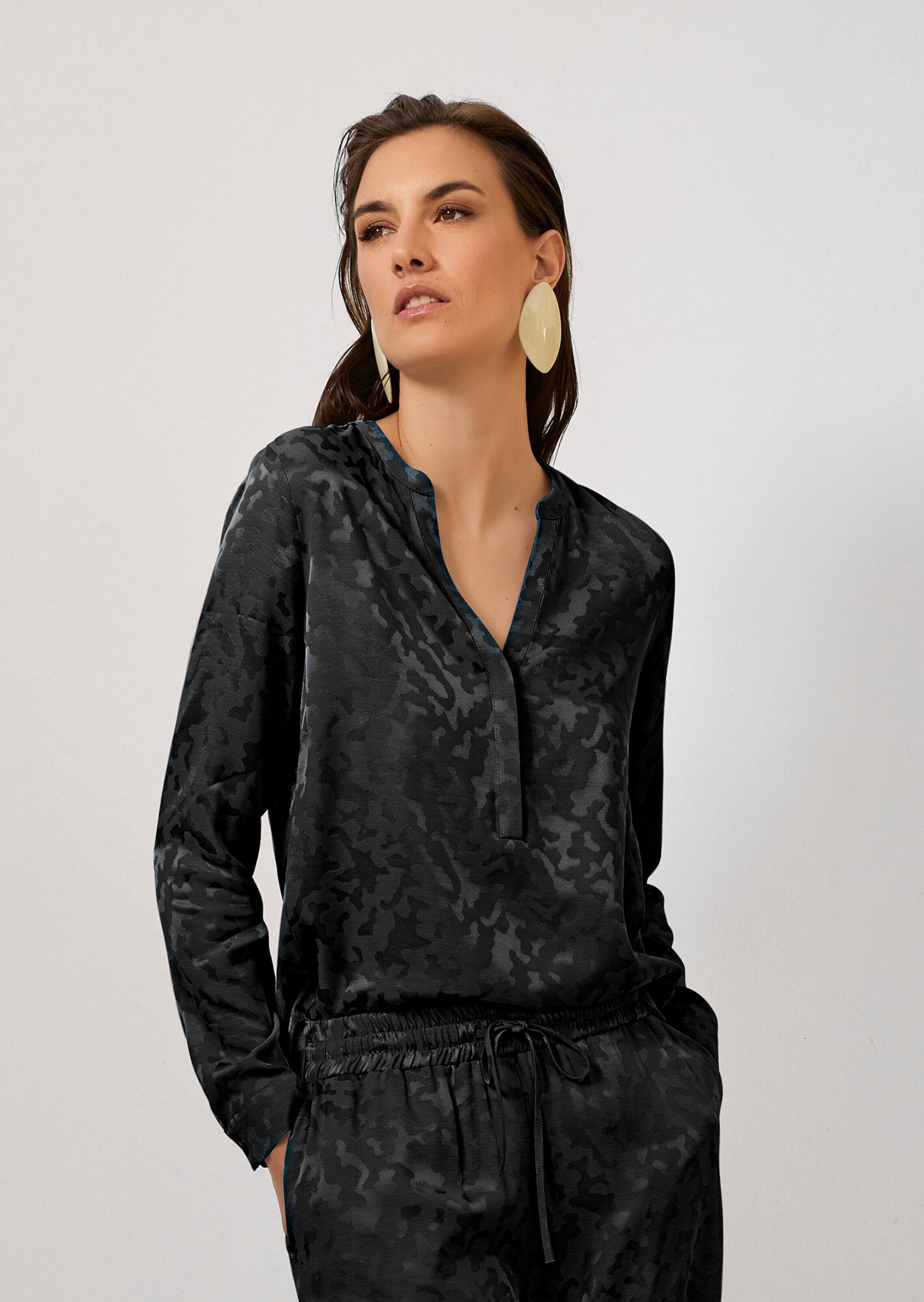 MADELEINE Langarmbluse »Bluse Lange Jacquard-Bluse«