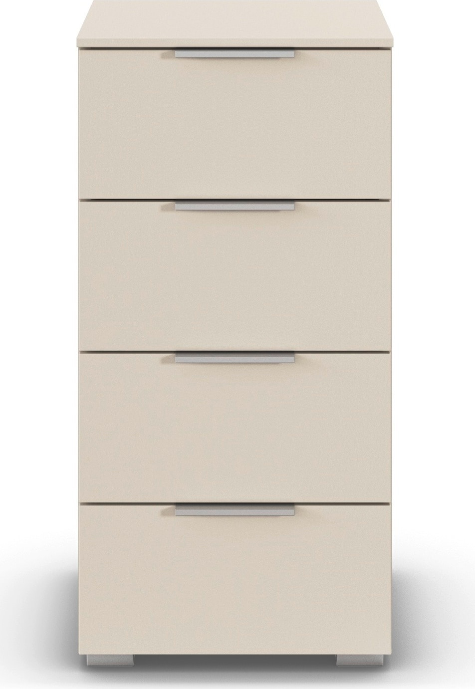 OTTO home Schubkastenkommode "Highboard Sideboard Schubladenkommode Kommode Schlafzimmer ASTANA" Breite 40 cm / Höhe 81 cm, mit 4 geräumigen Schubladen, Kantengriff in Alufarben MADE IN GERMANY