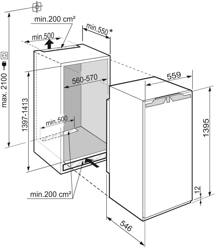 Liebherr Einbaukühlschrank »IRBd 4551_991622251«, 4 Jahre Garantie inklusive