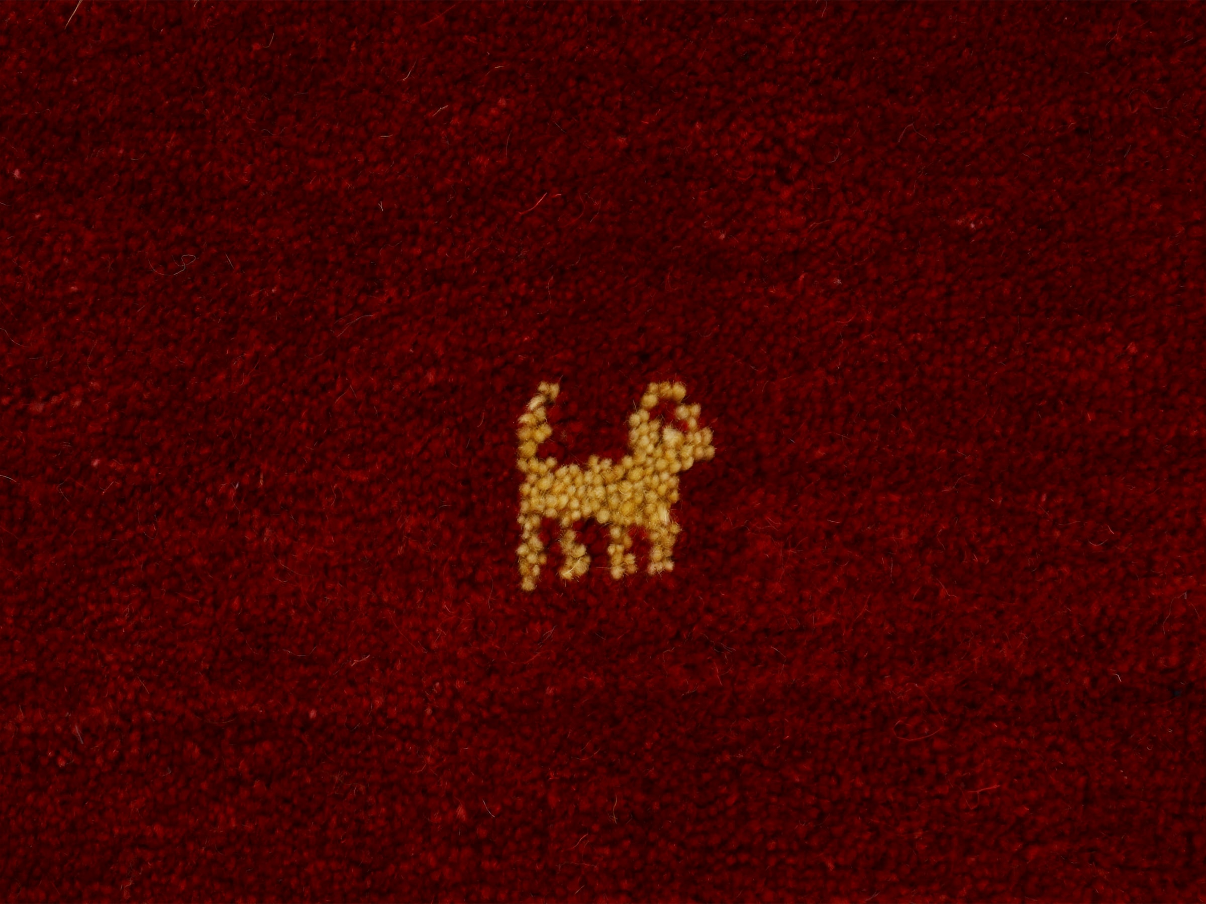 carpetfine Wollteppich »Gabbeh Uni«, rund, 15 mm Höhe, reine Wolle handgewebt, Gabbeh Tiermotiv warmes Raumklima viele Größen