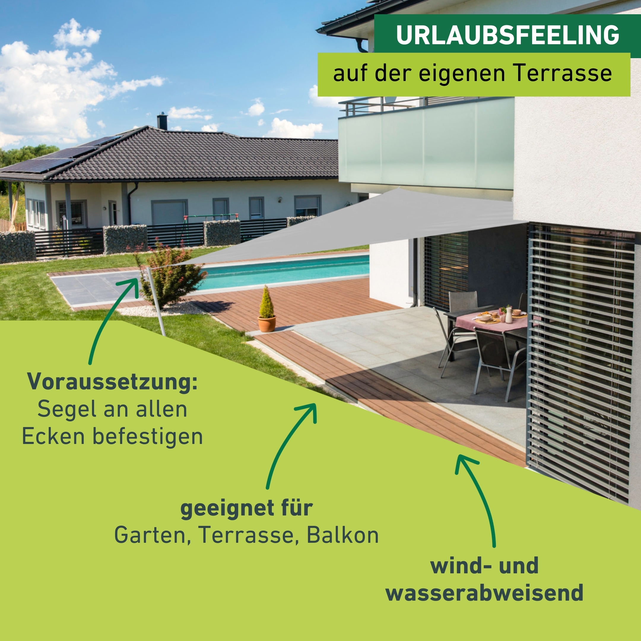 Windhager Sonnensegel »Cannes Dreieck« 3x3x3m, grau