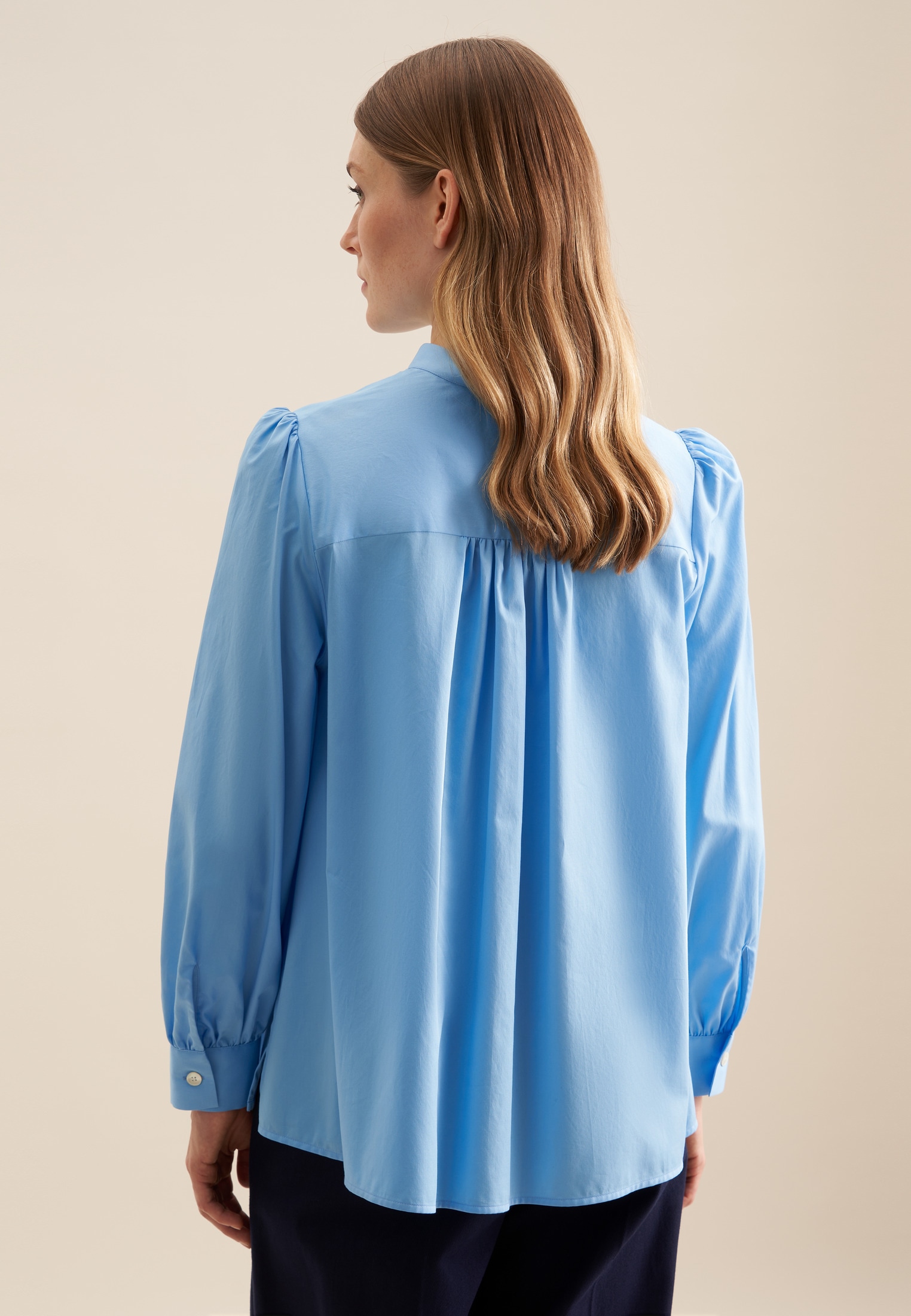 seidensticker Klassische Bluse »Schwarze Rose«, Langarm Kragen Uni