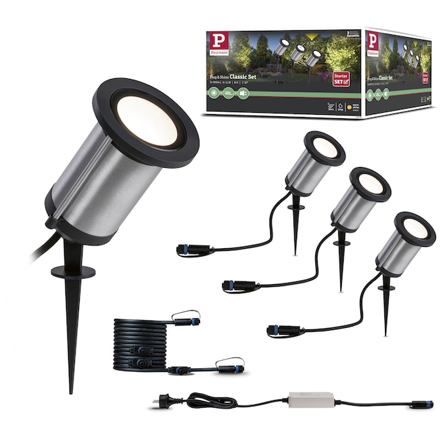 Paulmann LED Gartenstrahler »Plug & Shine«, 3 flammig-flammig, 3000K 6W 24V  IP65 kaufen | BAUR